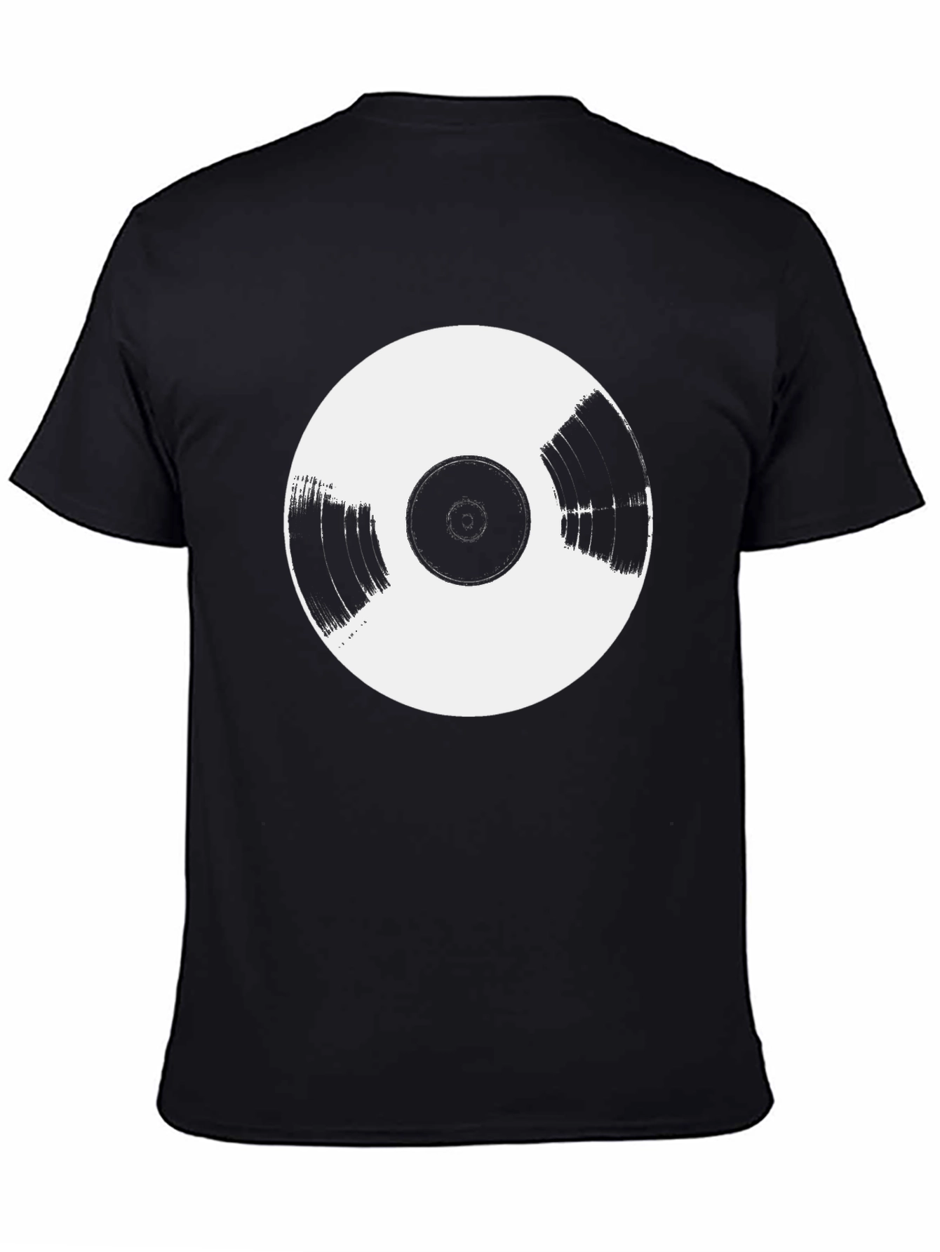 Vinyl Record Graphic Tee - Black