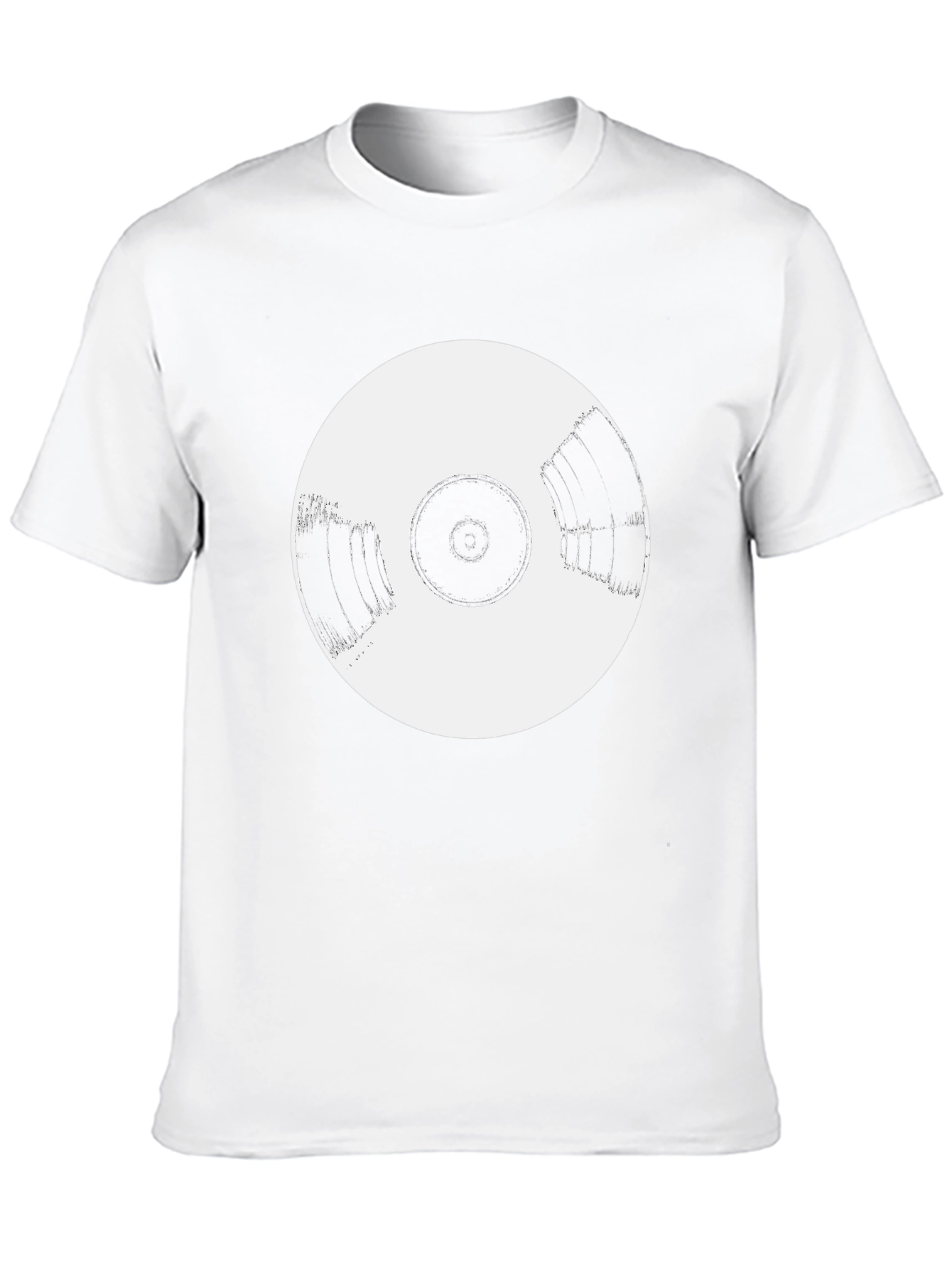 Vinyl Record Graphic Tee - Black