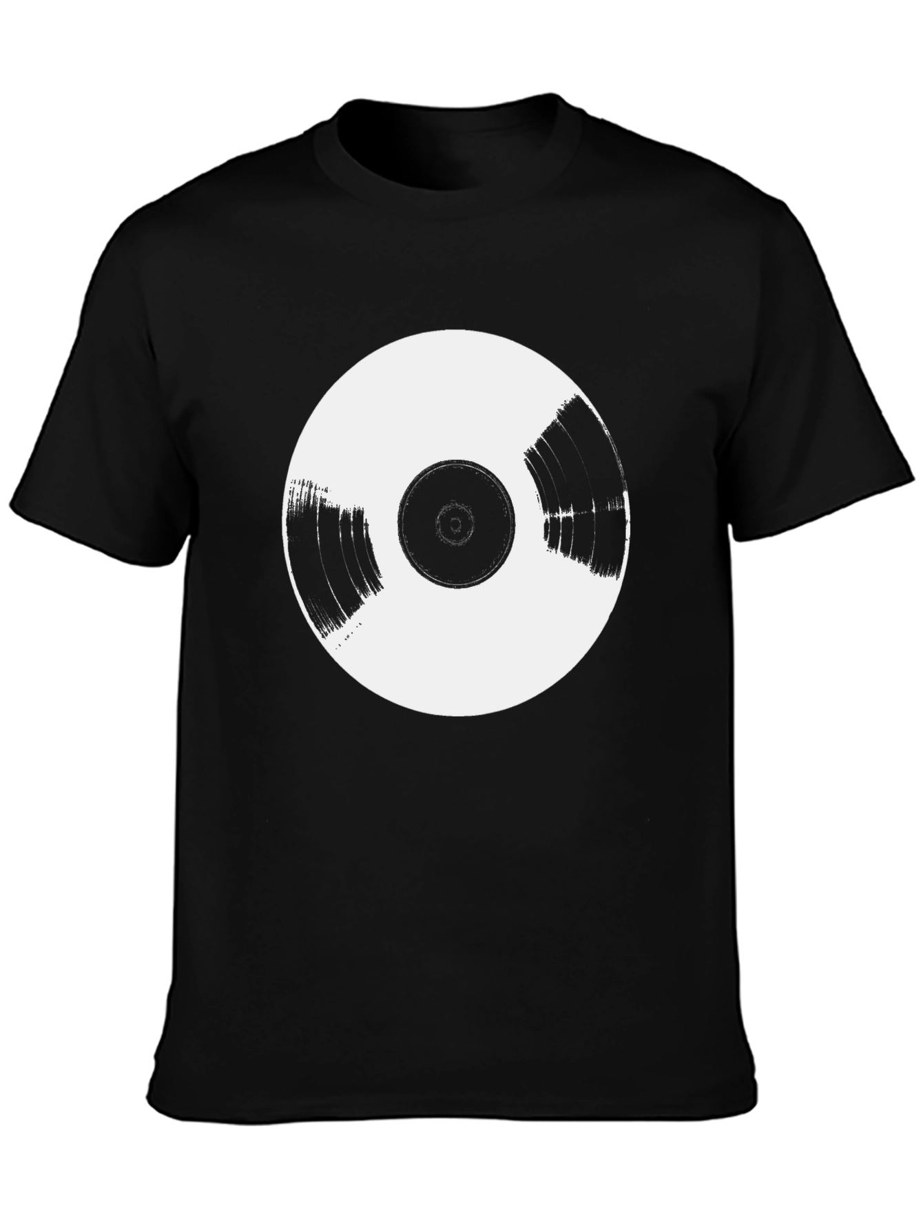 Vinyl Record Graphic Tee - Black