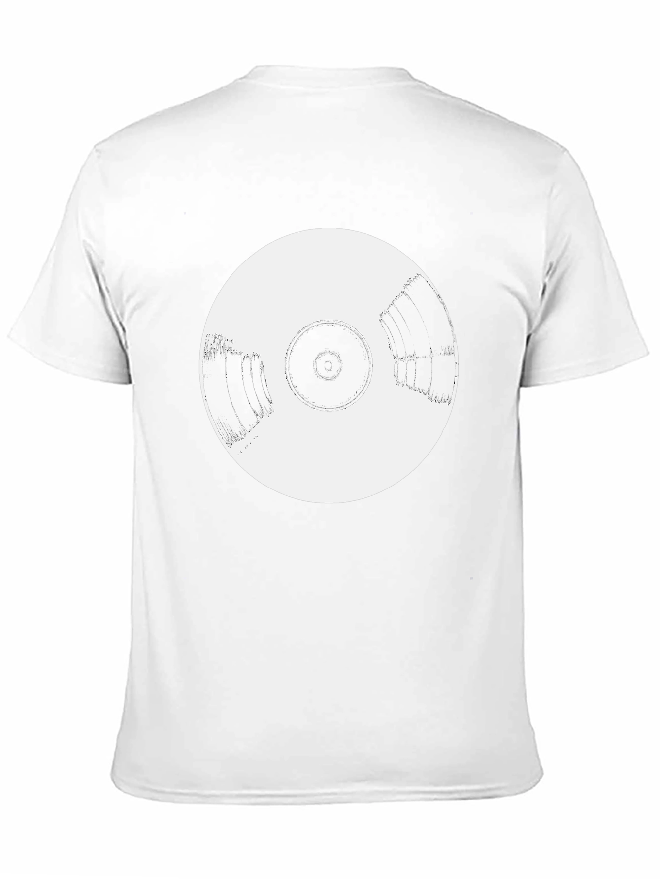 Vinyl Record Graphic Tee - Black