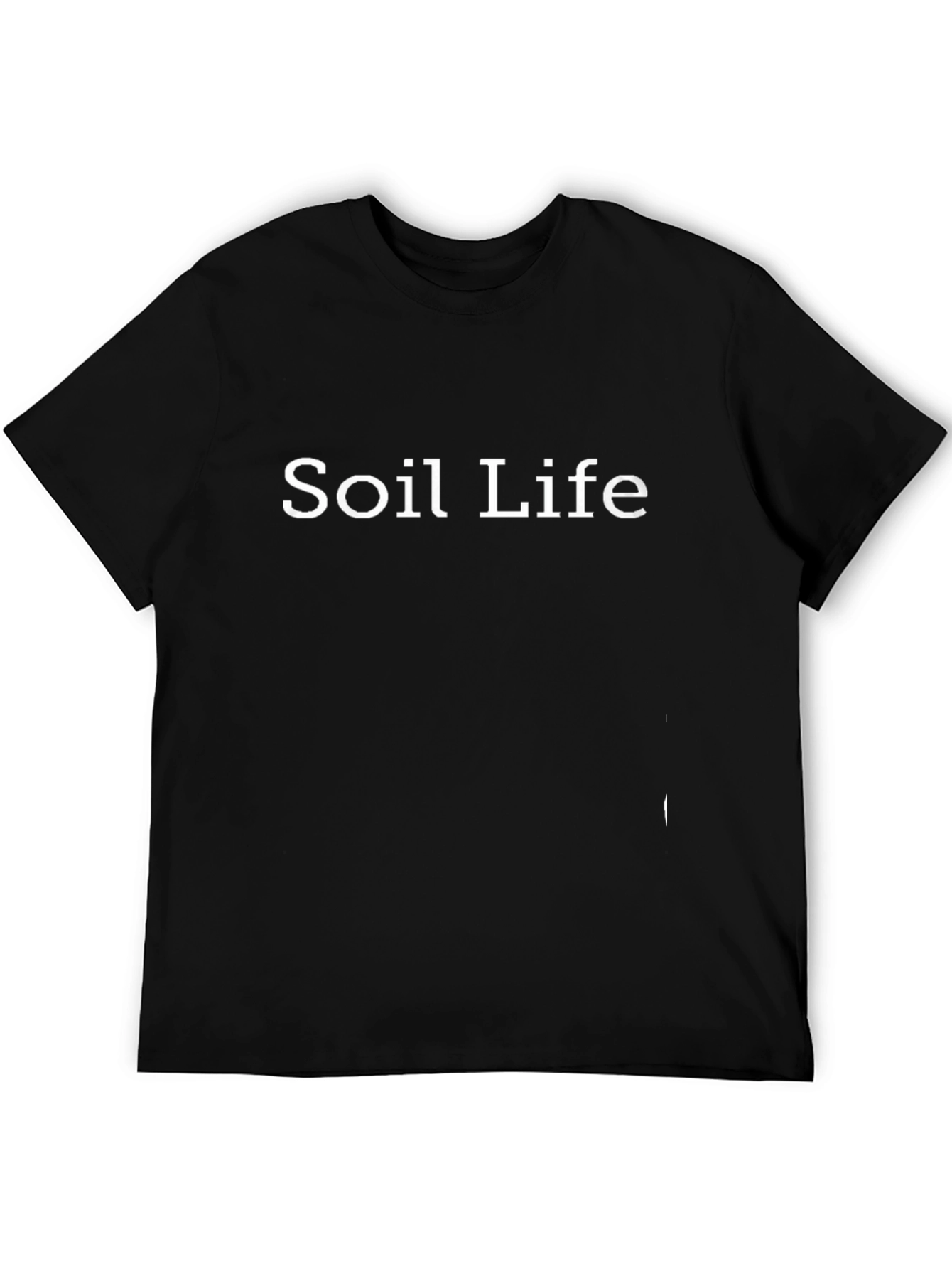 Soil Life Graphic Tee - Black Cotton T-Shirt