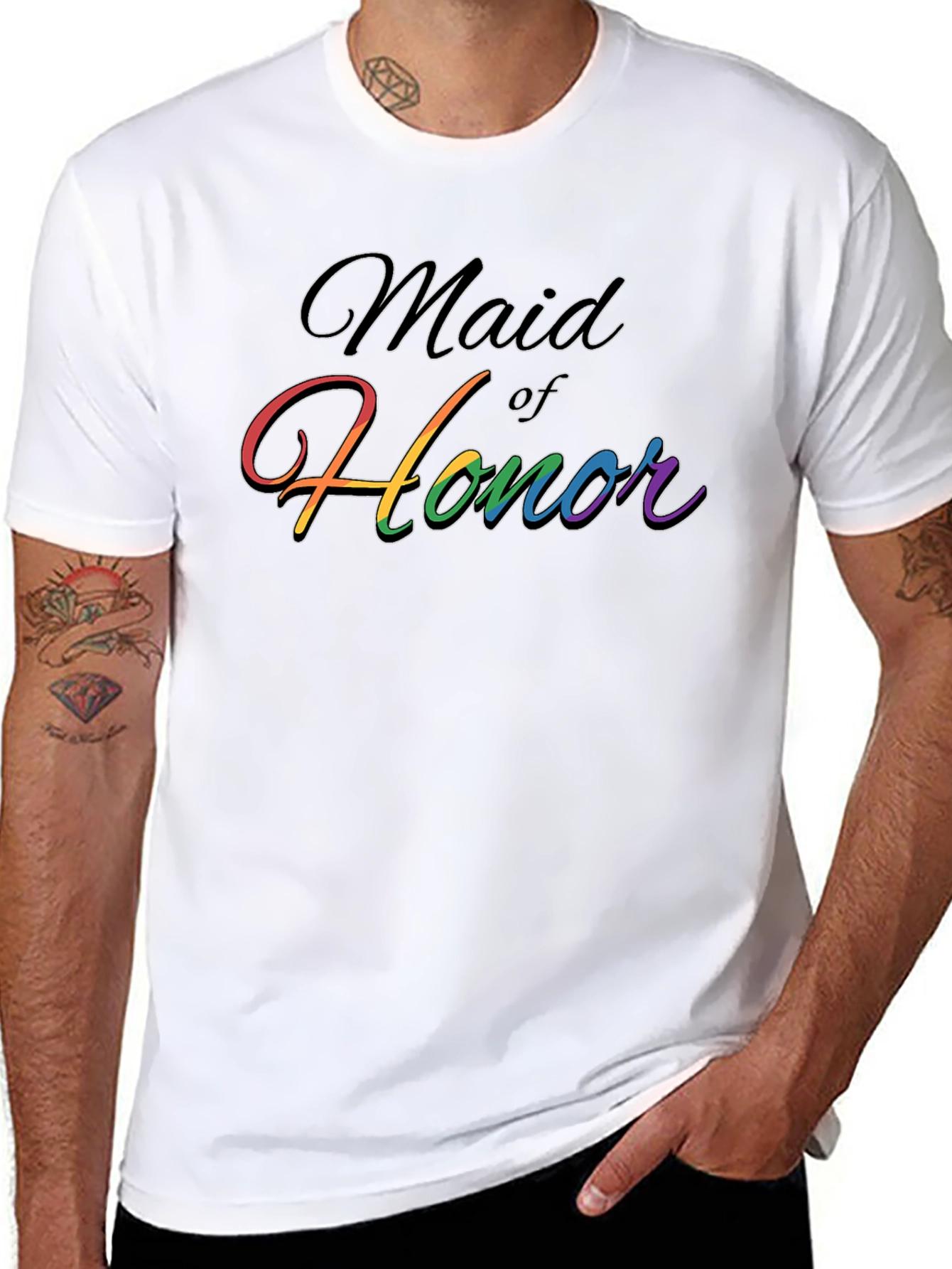 Maid of Honor Rainbow Pride T-Shirt