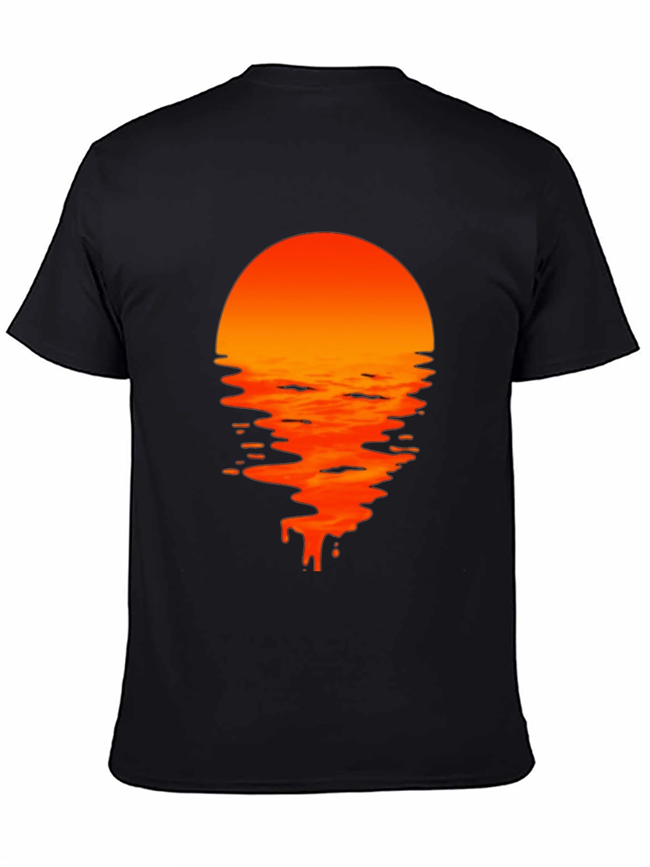 Sunset Drip Graphic Tee - Black