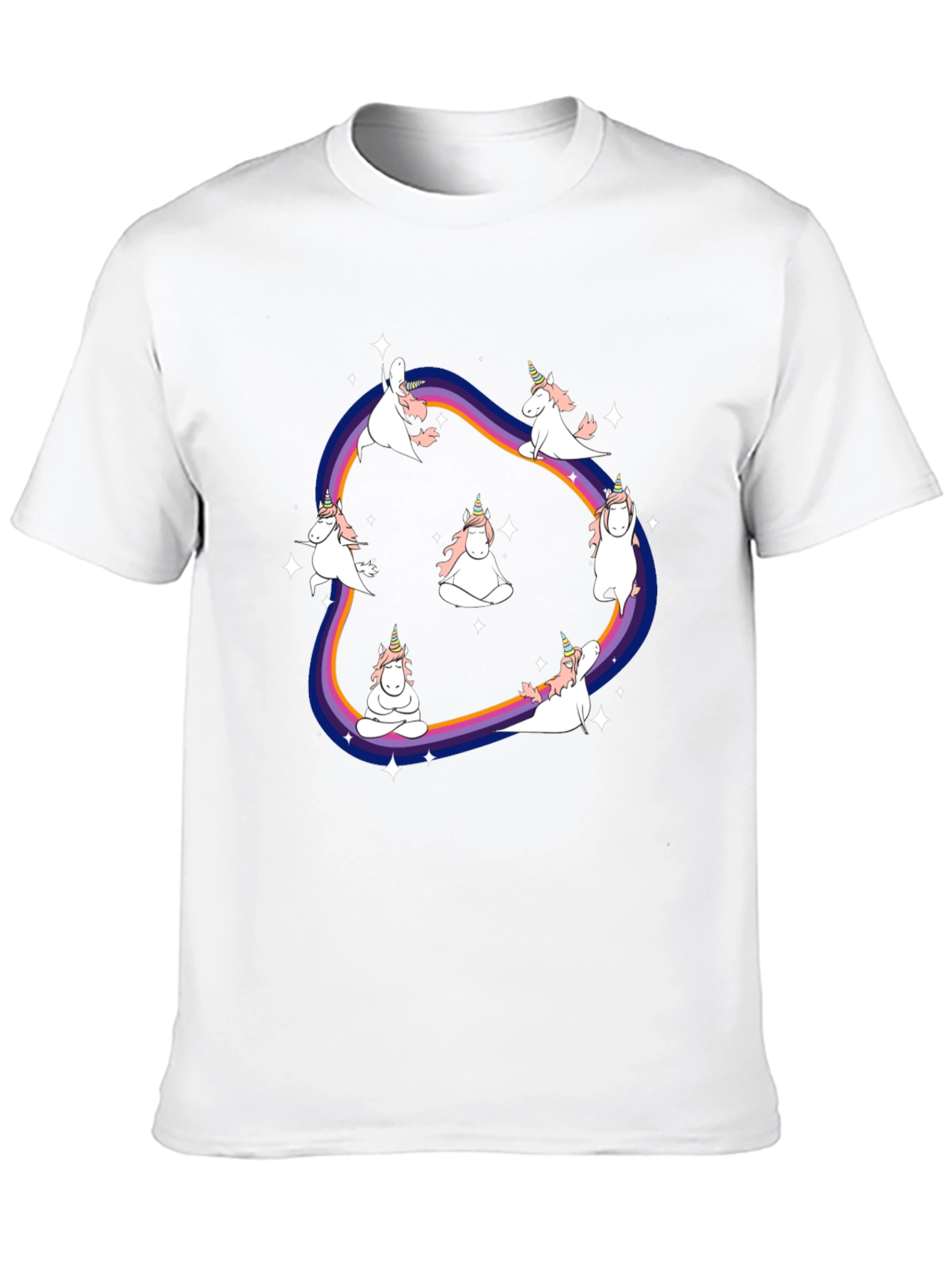 Unicorn Yoga Rainbow T-Shirt