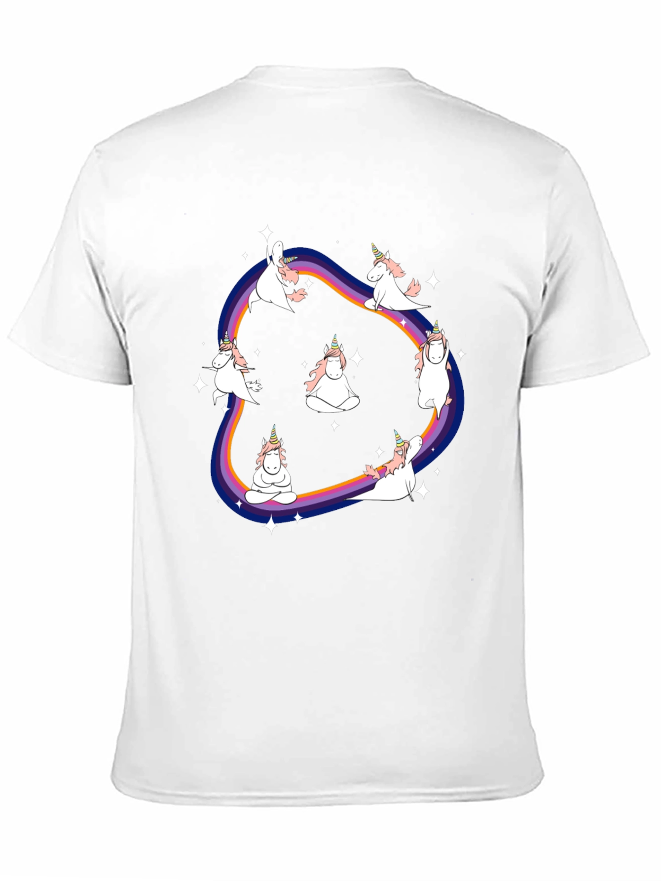 Unicorn Yoga Rainbow T-Shirt