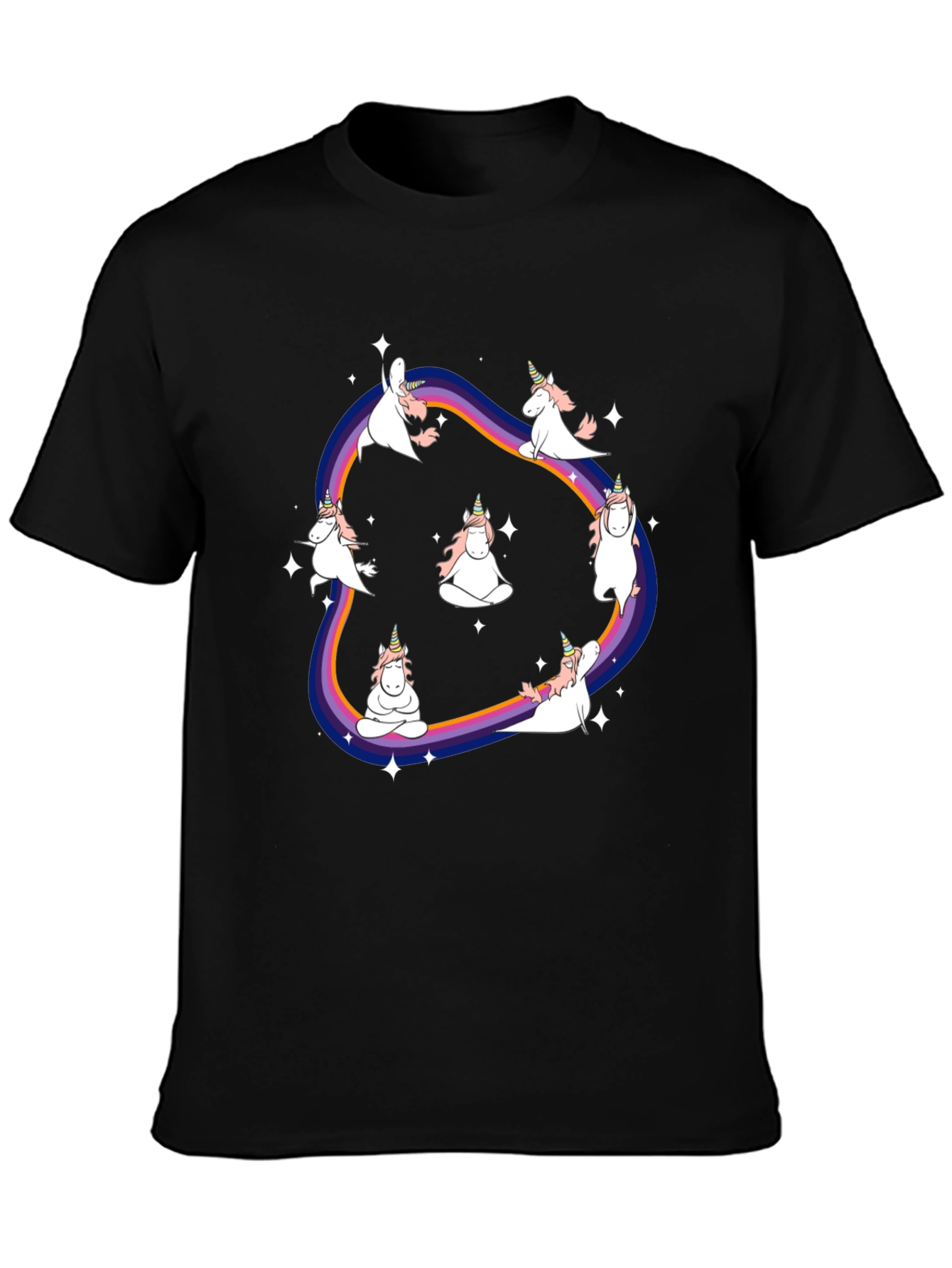 Unicorn Yoga Rainbow T-Shirt