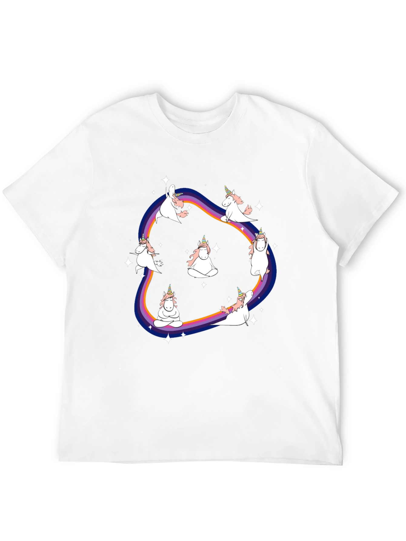 Unicorn Yoga Rainbow T-Shirt