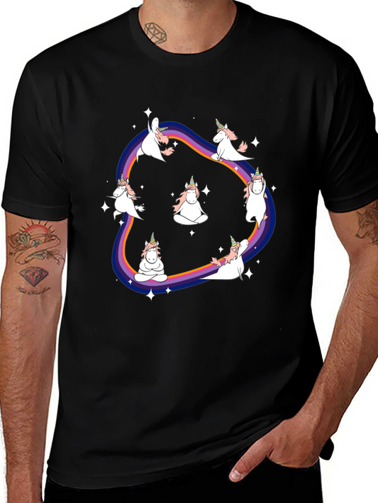 Unicorn Yoga Rainbow T-Shirt