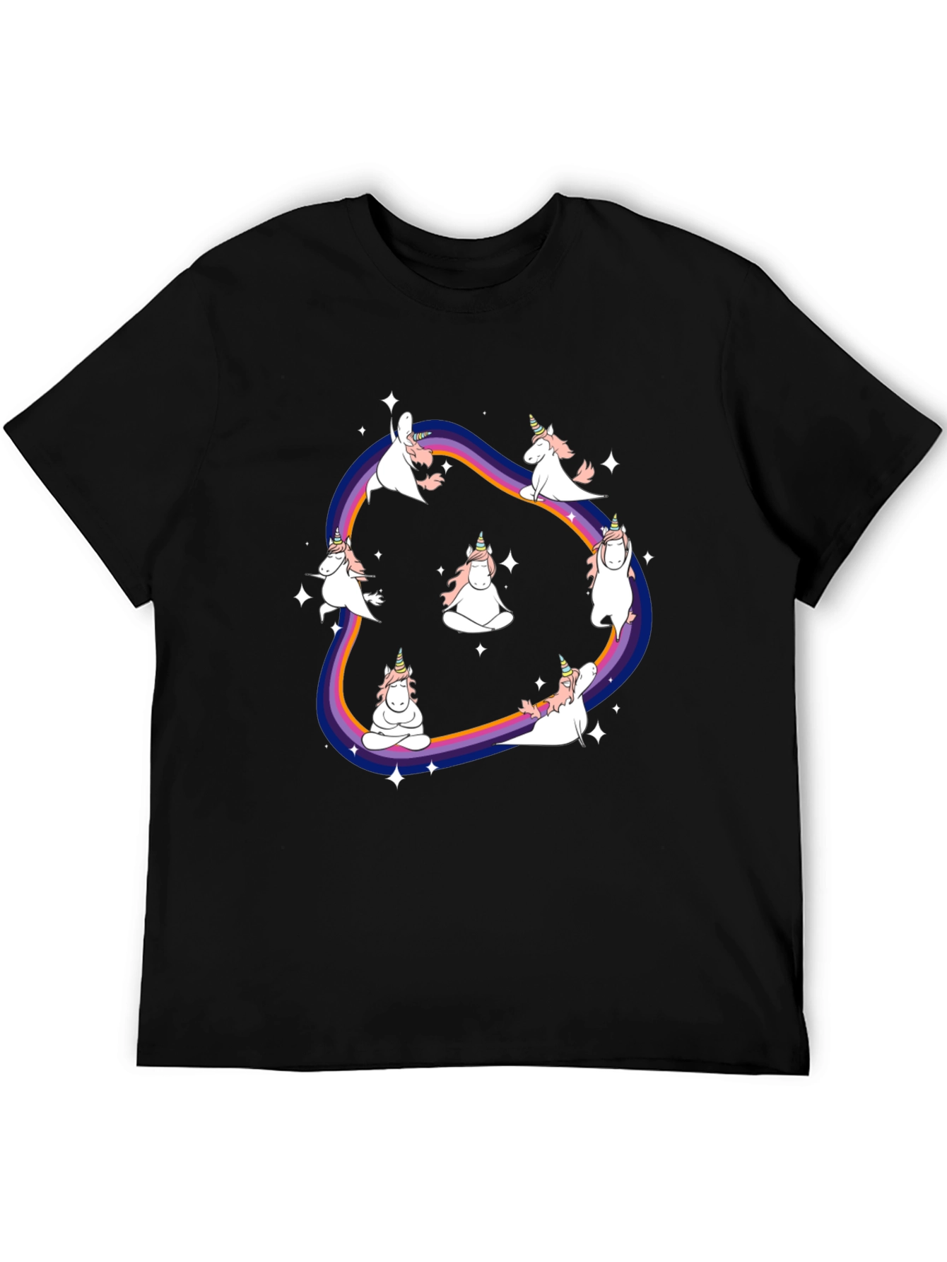 Unicorn Yoga Rainbow T-Shirt