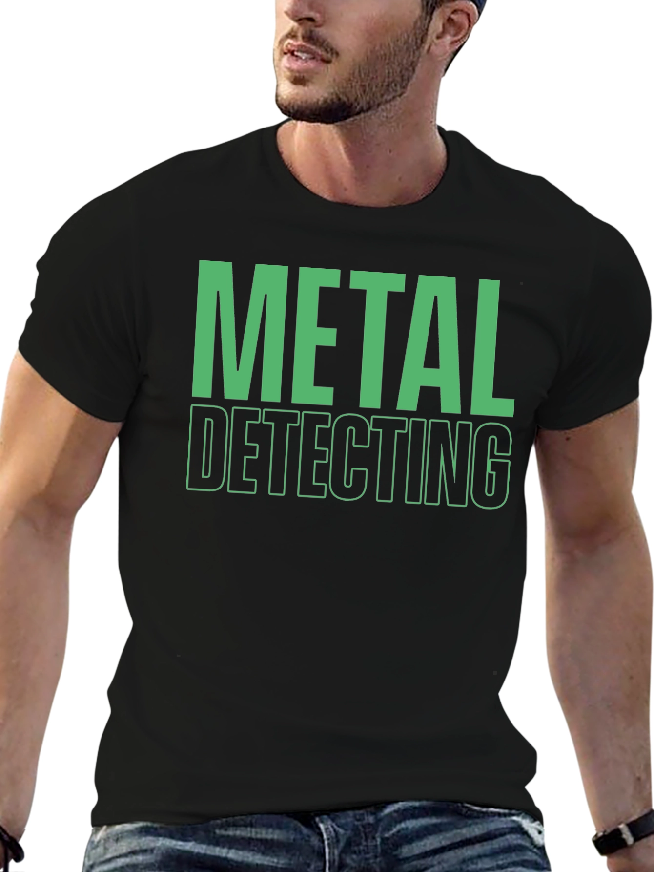 Metal Detecting T-Shirt - Black Graphic Tee