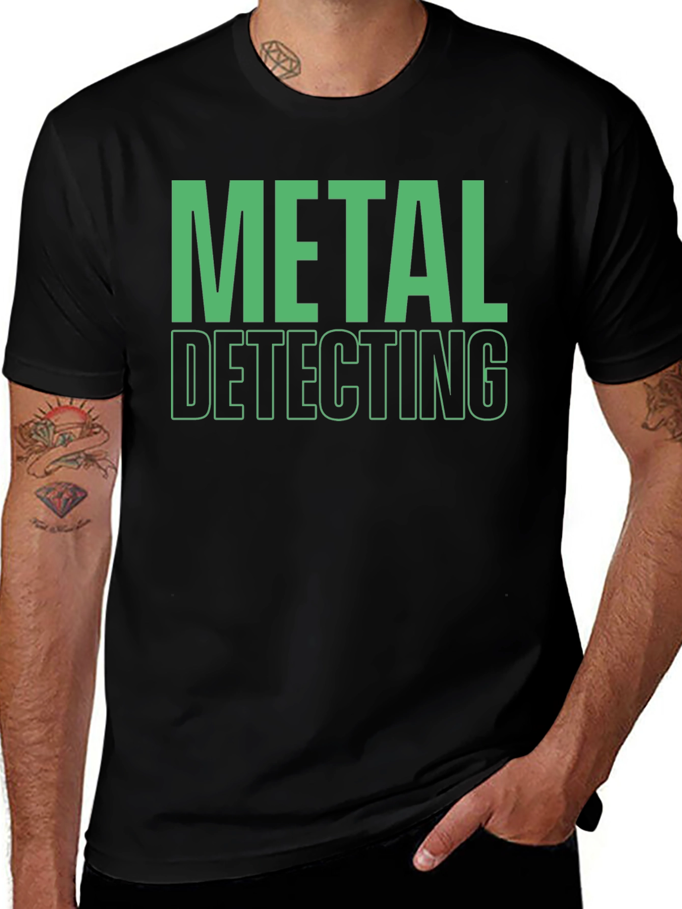 Metal Detecting T-Shirt - Black Graphic Tee