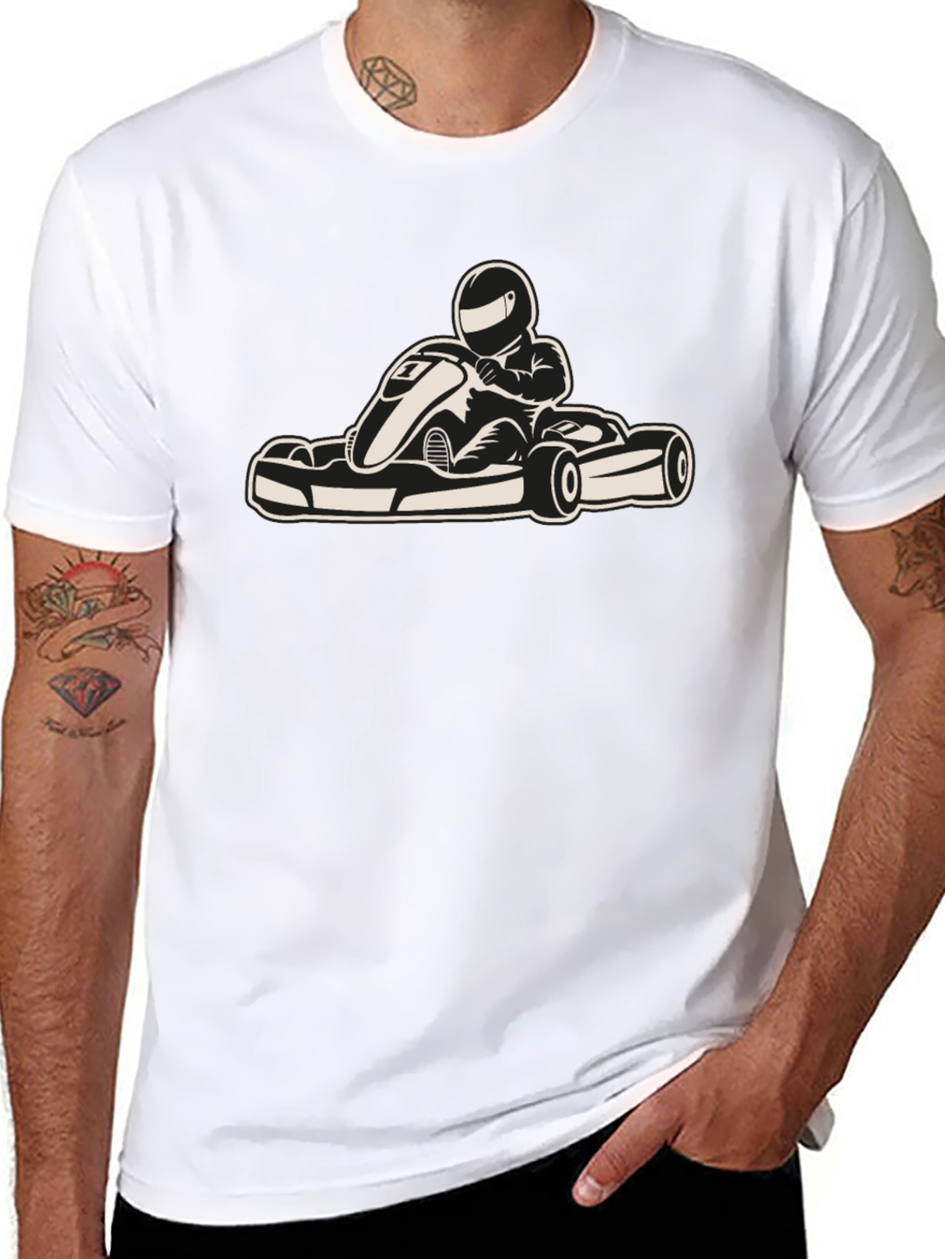 Black Go-Kart T-Shirt: Race-Ready Style