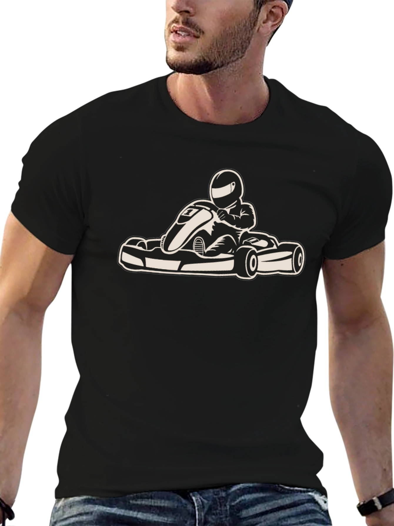 Black Go-Kart T-Shirt: Race-Ready Style