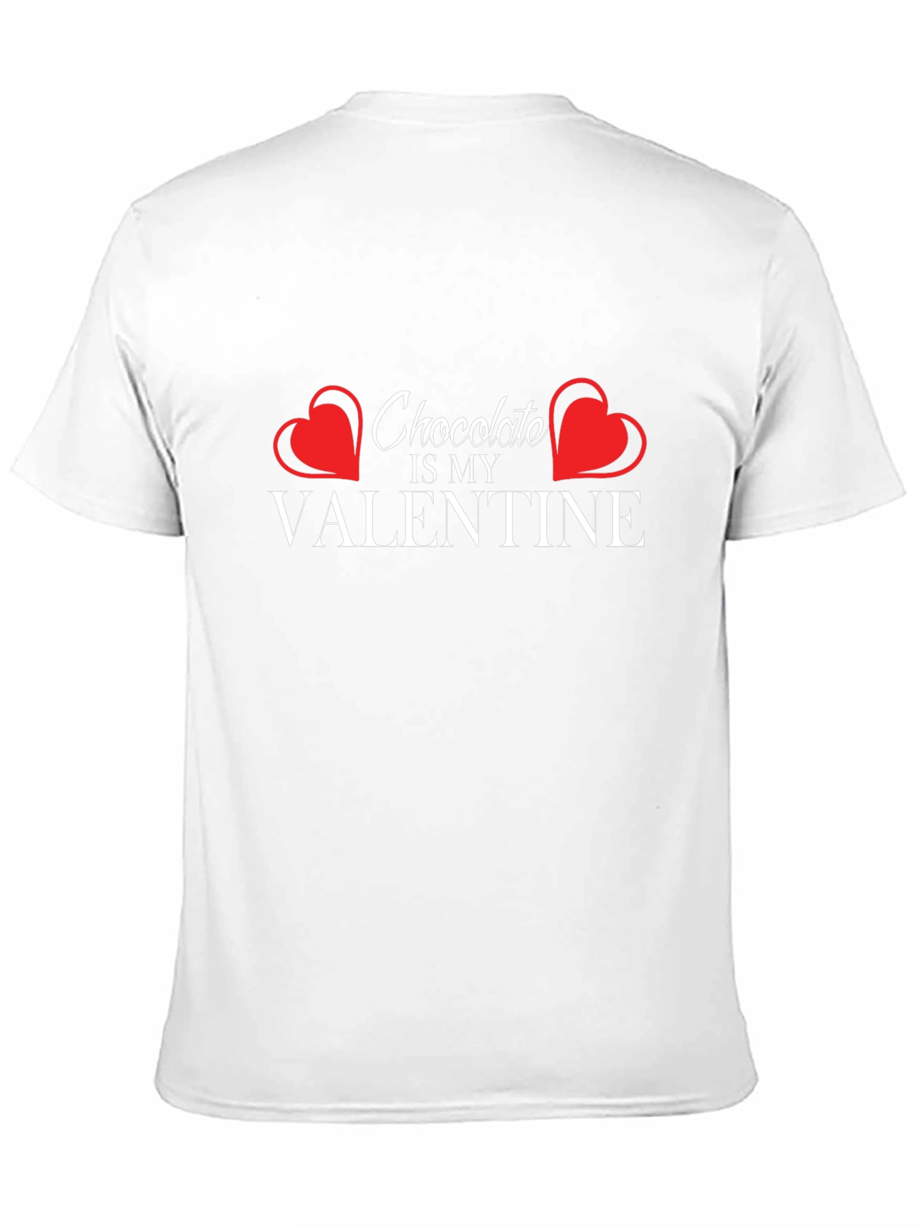 Chocolate Is My Valentine Black T-Shirt