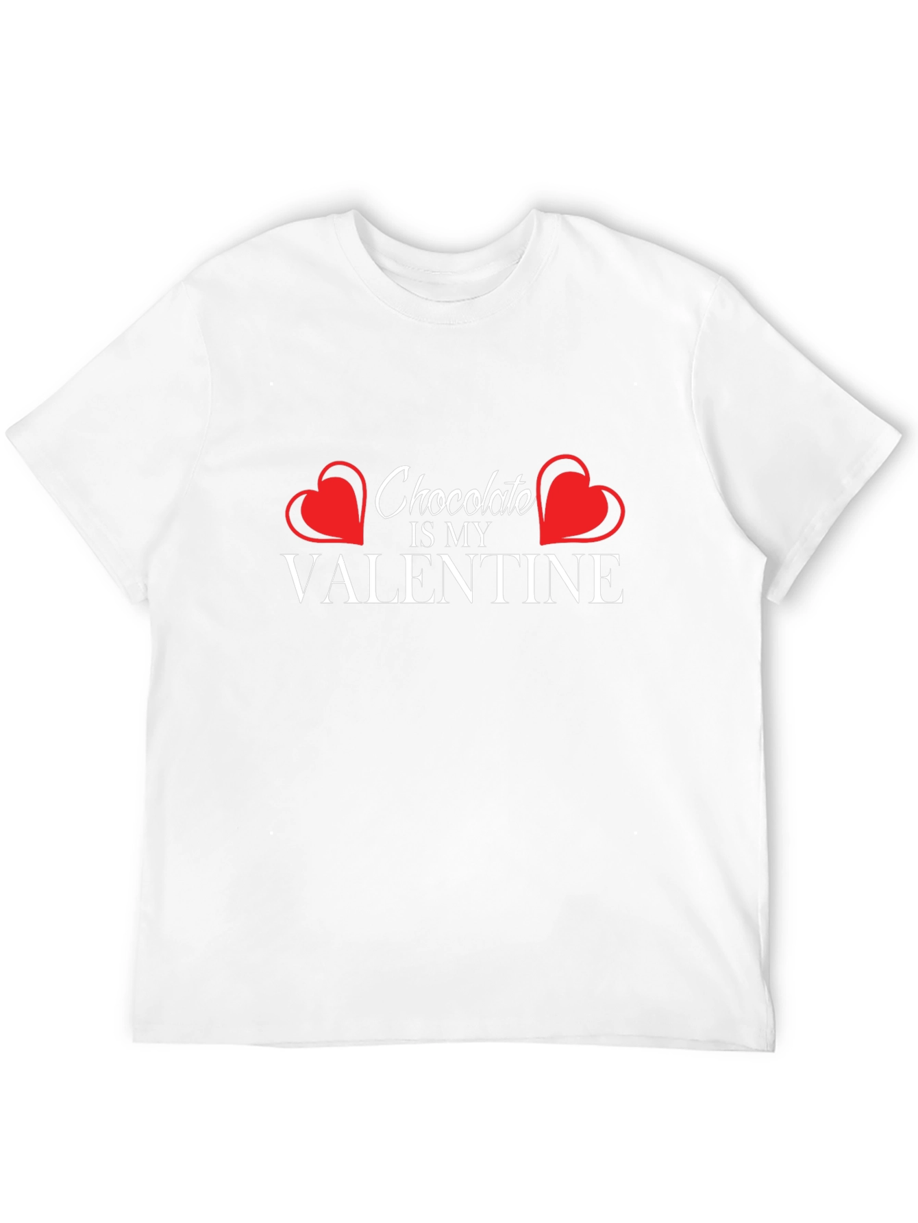Chocolate Is My Valentine Black T-Shirt