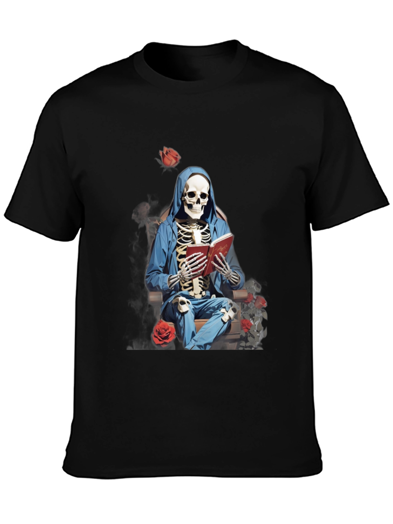 Skeleton Reader Graphic Tee - Unique & Edgy Design