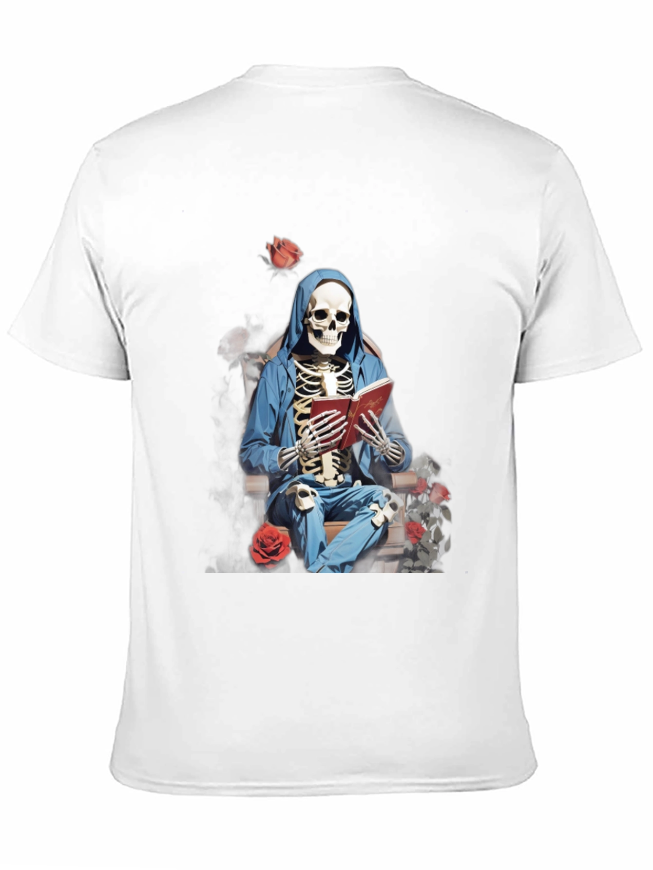 Skeleton Reader Graphic Tee - Unique & Edgy Design