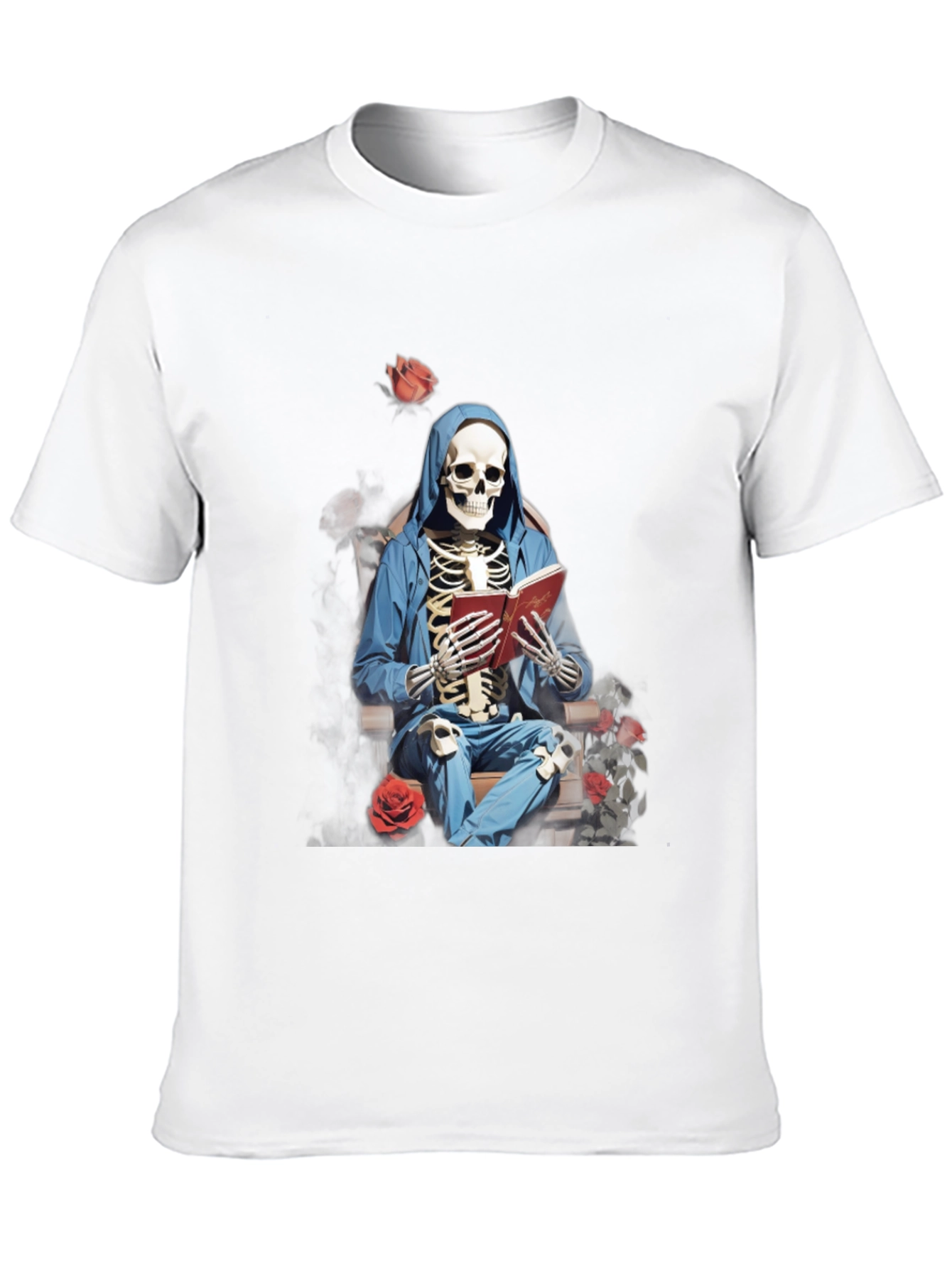 Skeleton Reader Graphic Tee - Unique & Edgy Design