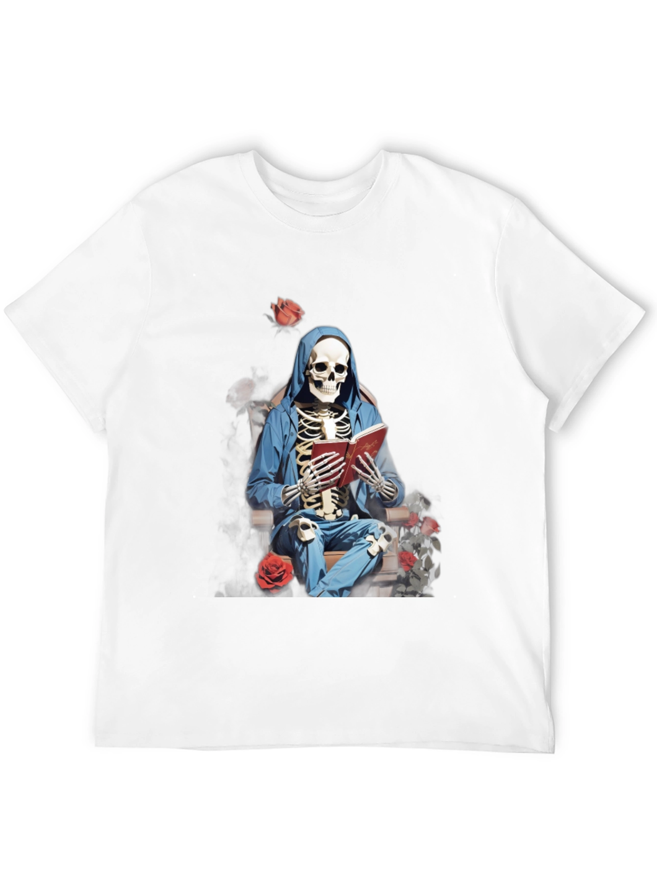 Skeleton Reader Graphic Tee - Unique & Edgy Design