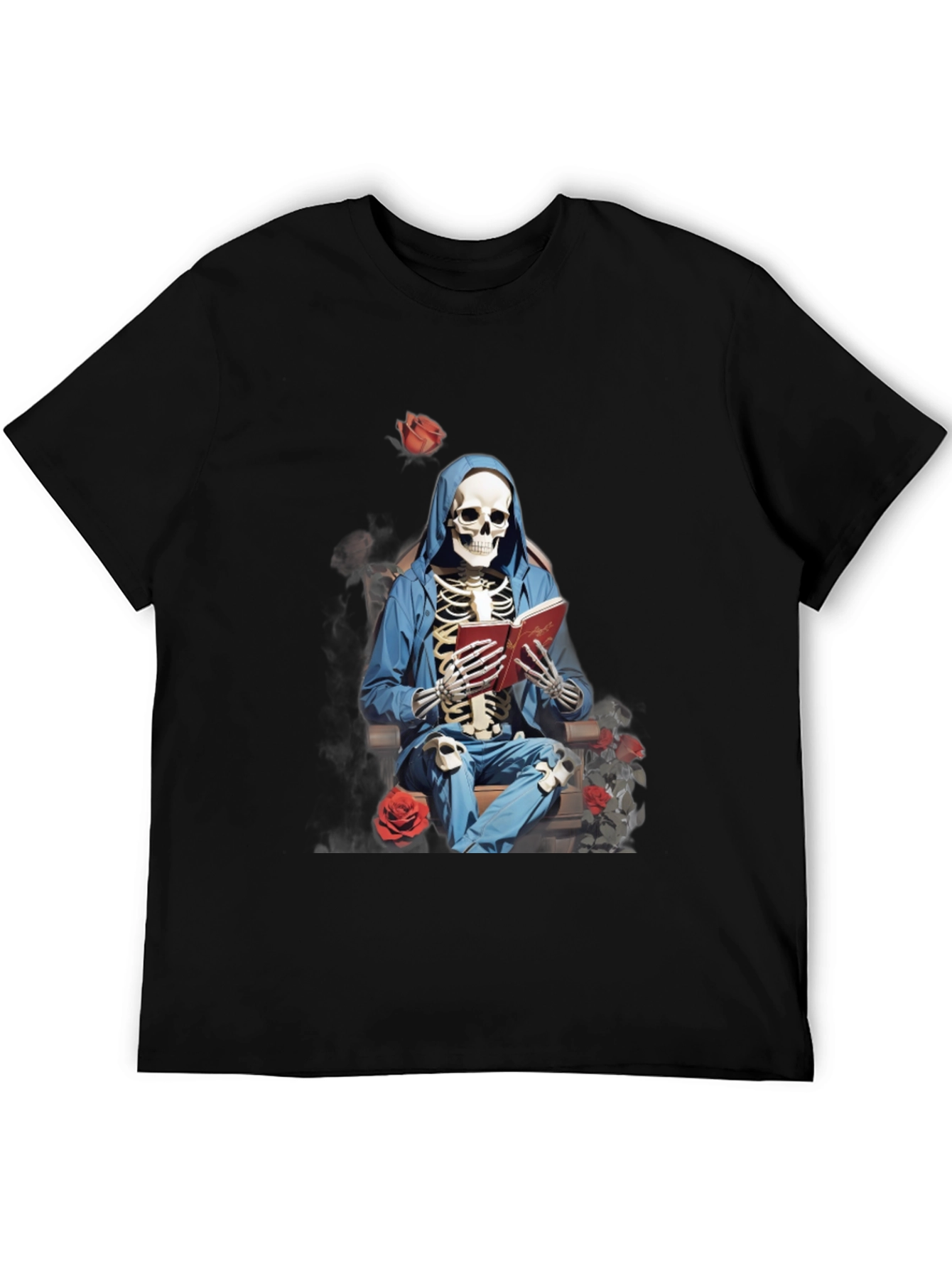 Skeleton Reader Graphic Tee - Unique & Edgy Design