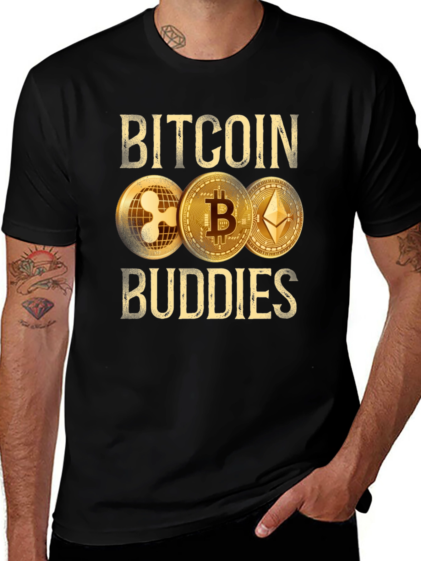 Bitcoin Buddies T-Shirt Crypto XRP Ethereum HODL