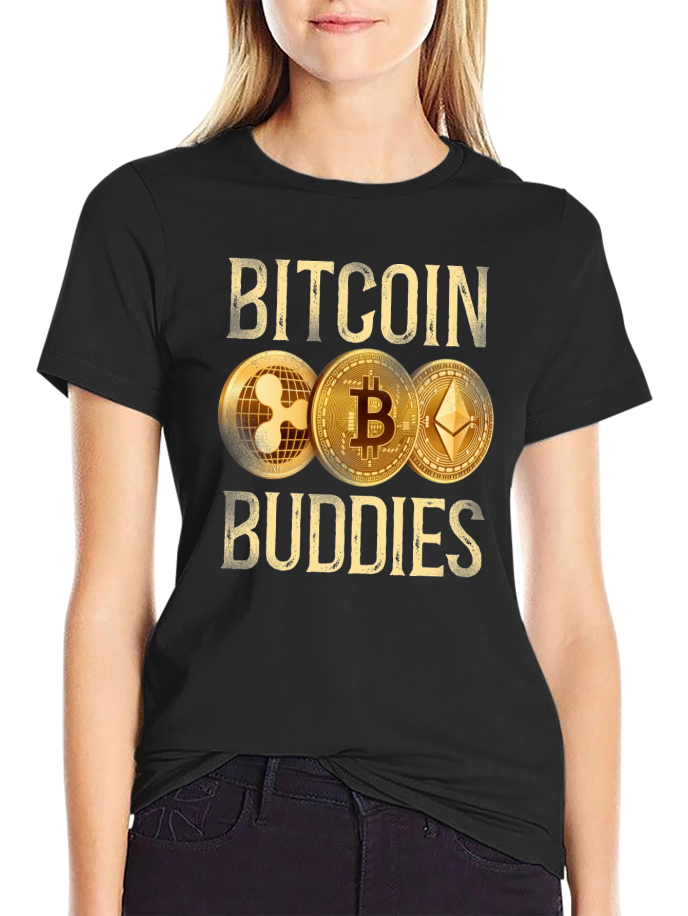 Bitcoin Buddies T-Shirt Crypto XRP Ethereum HODL