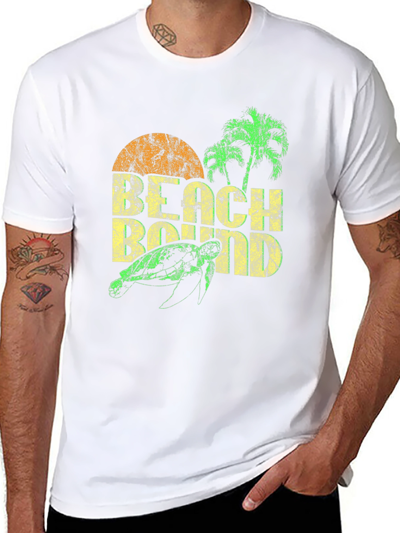 Beach Bound Turtle Graphic T-Shirt