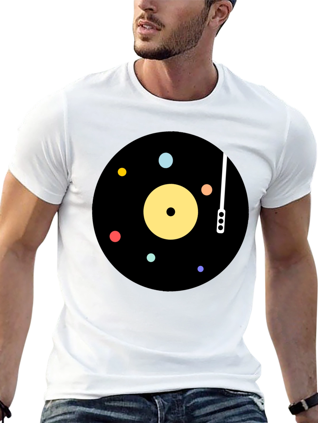 Retro Vinyl Record Graphic T-Shirt
