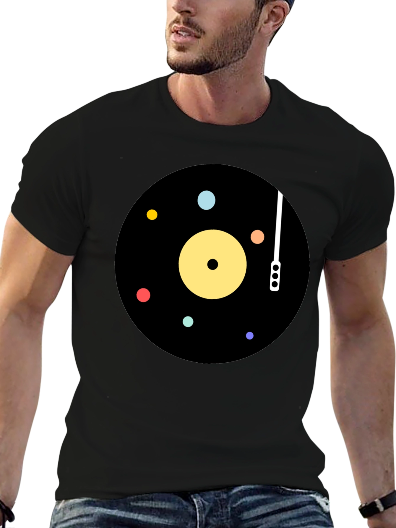 Retro Vinyl Record Graphic T-Shirt