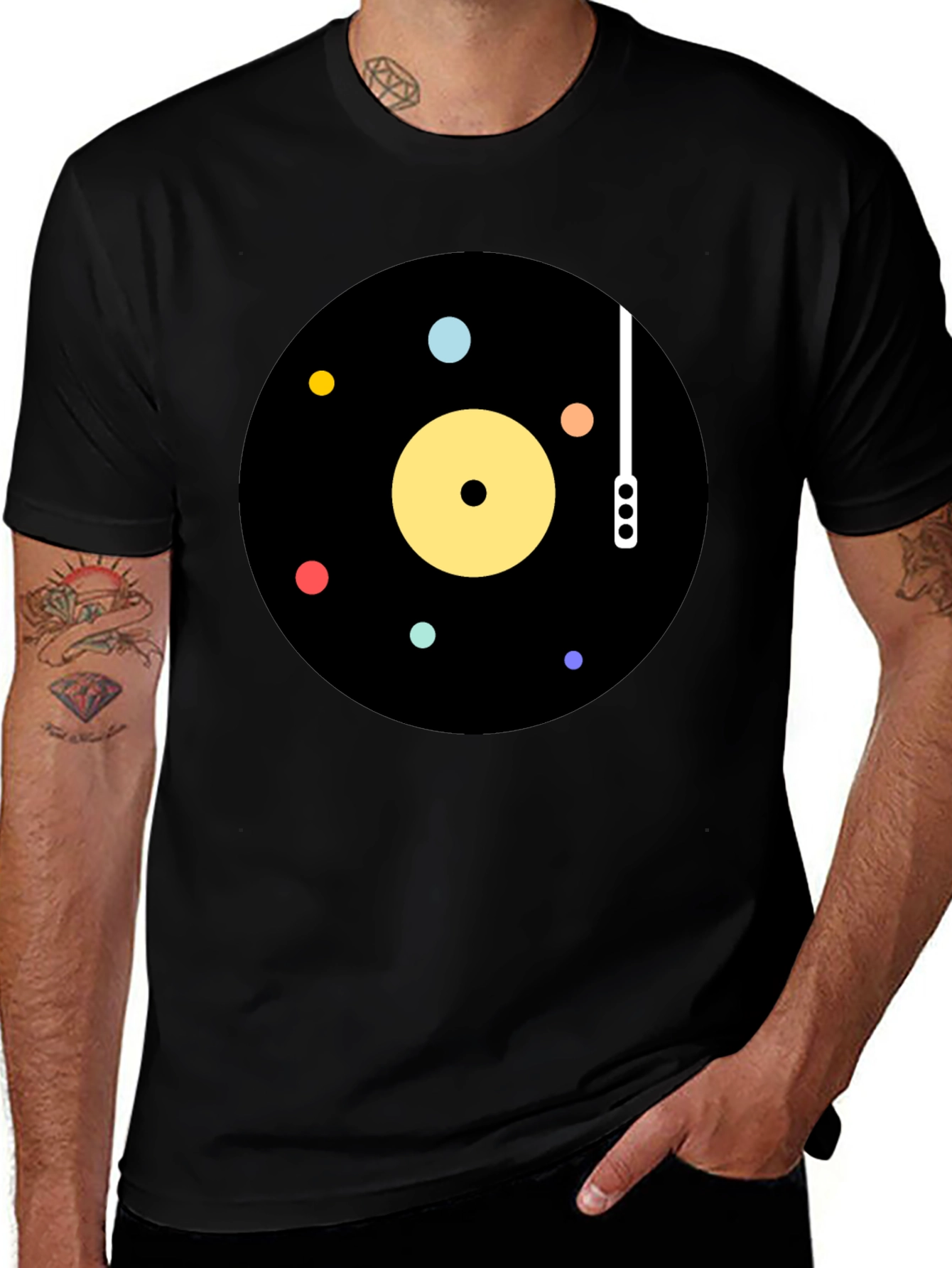 Retro Vinyl Record Graphic T-Shirt