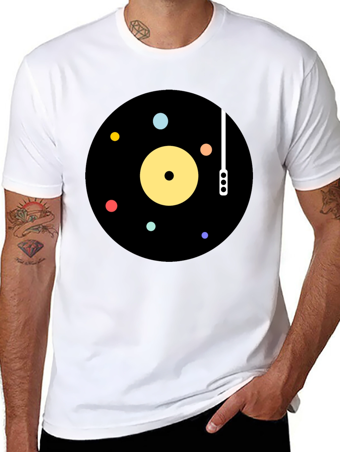 Retro Vinyl Record Graphic T-Shirt