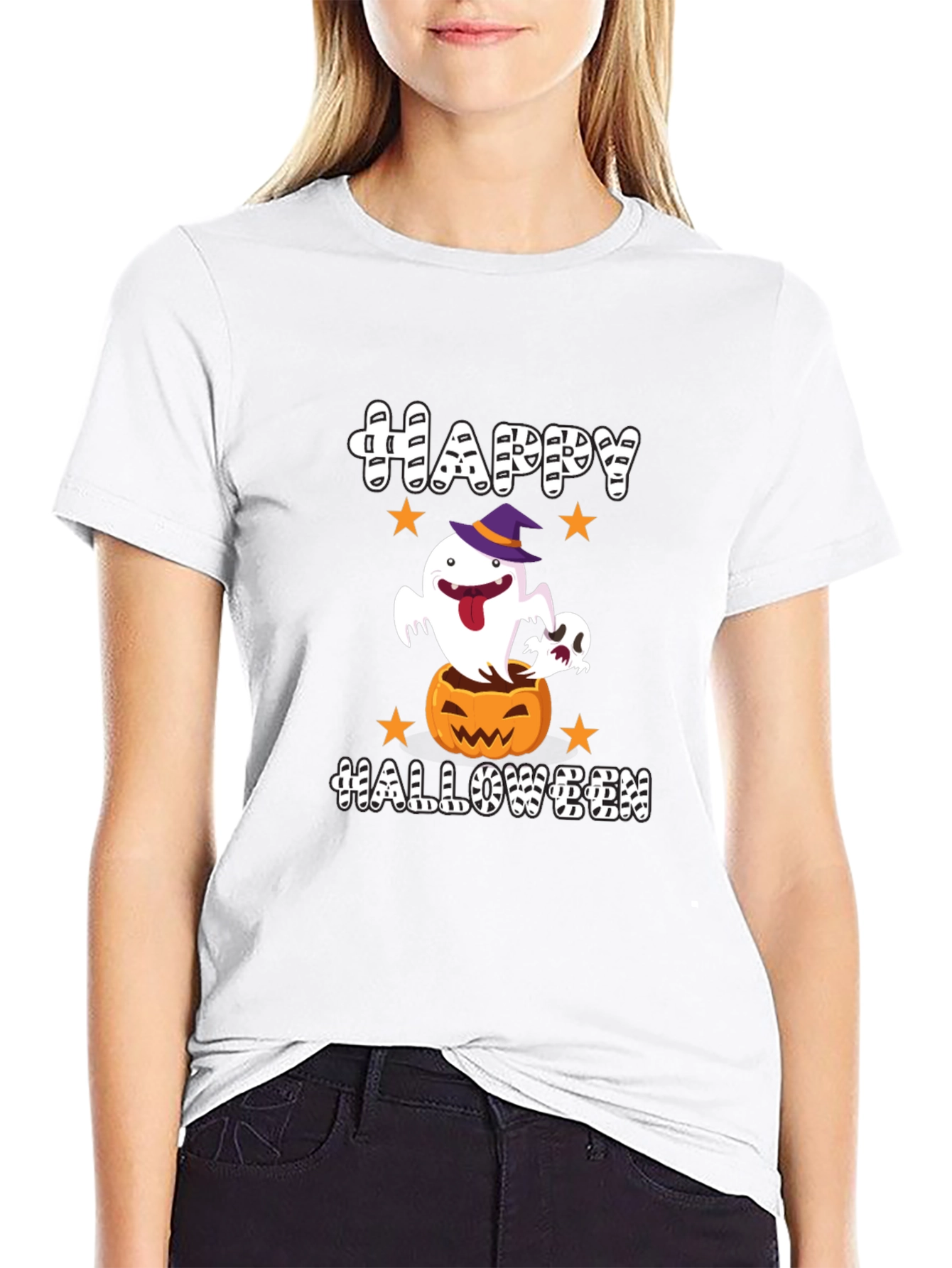 Happy Halloween Ghost Pumpkin T-Shirt