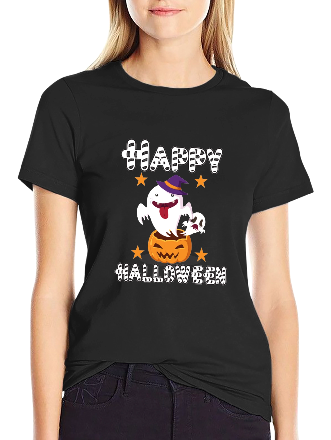 Happy Halloween Ghost Pumpkin T-Shirt