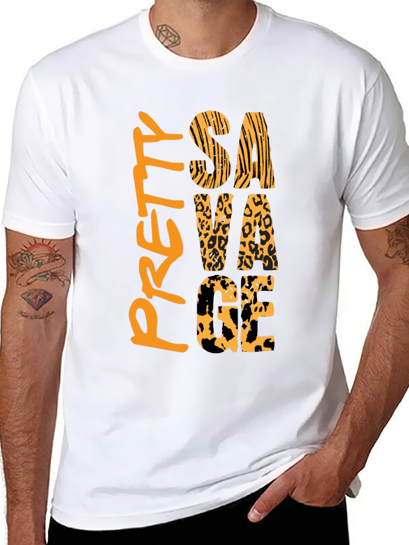 Pretty Savage Graphic Print Mens Black T-Shirt