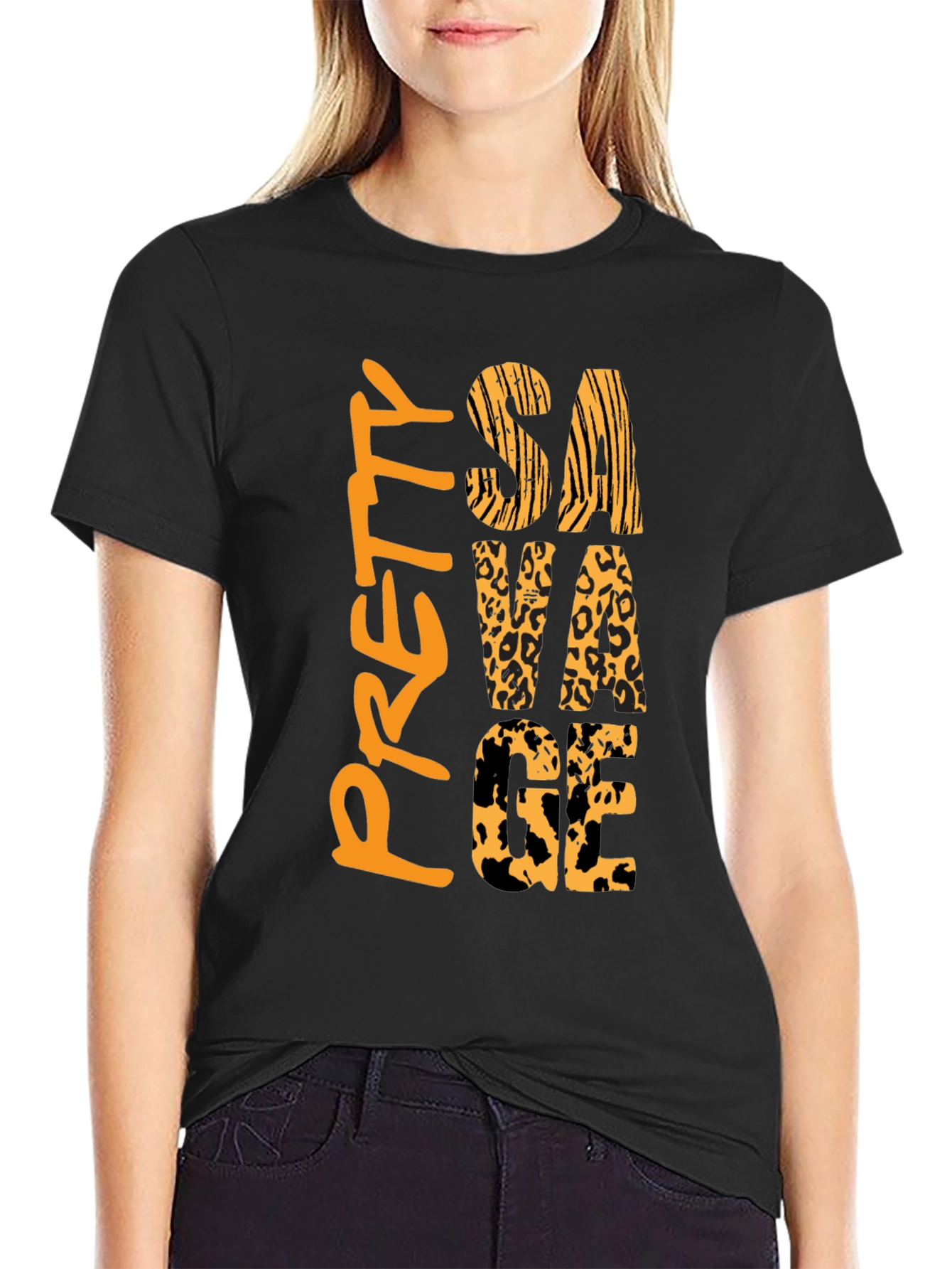 Pretty Savage Graphic Print Mens Black T-Shirt