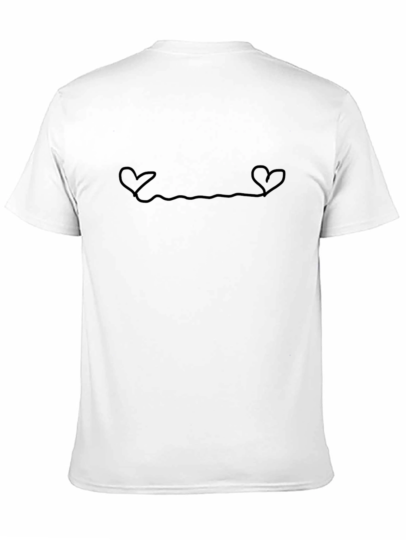 Minimalist Heartbeat T-Shirt - Black