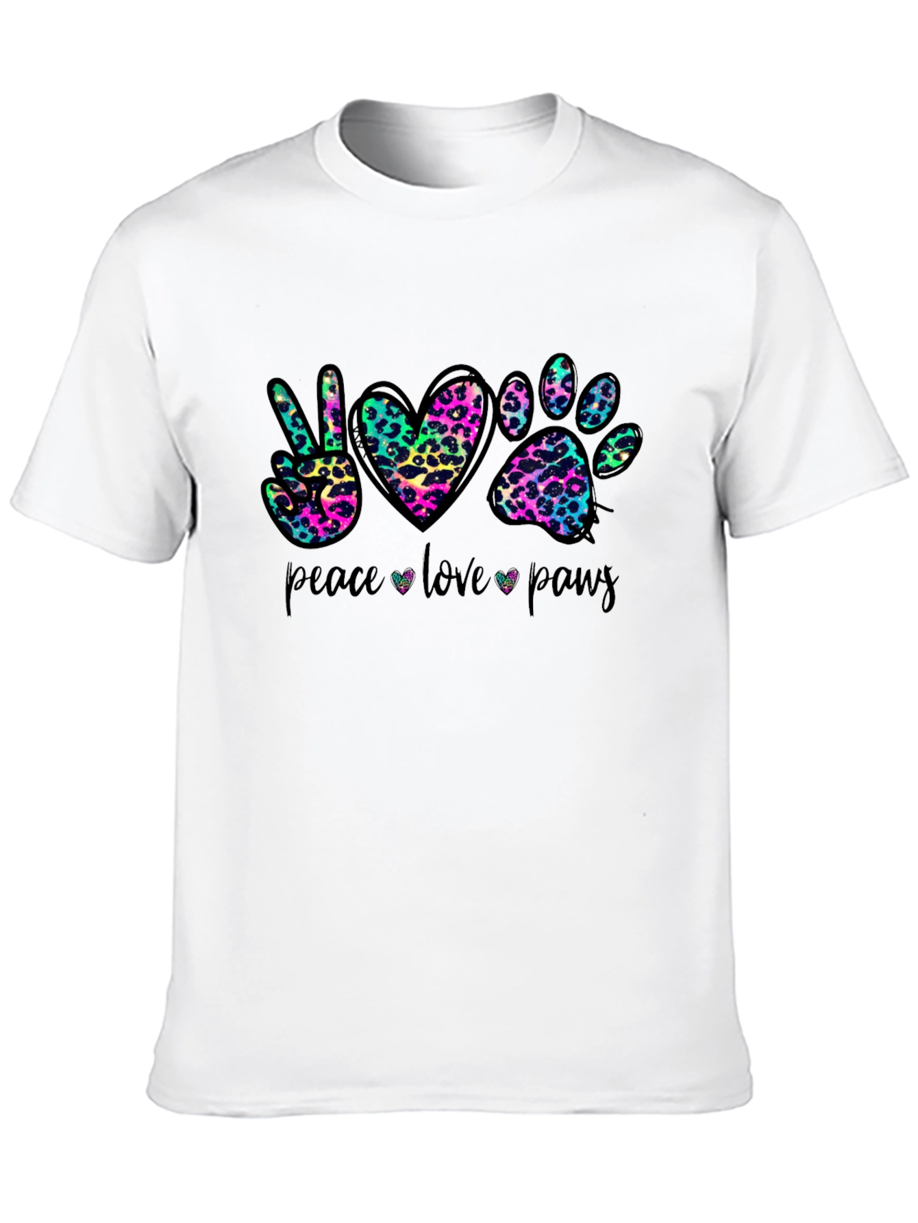 Peace Love Paws Graphic T-Shirt