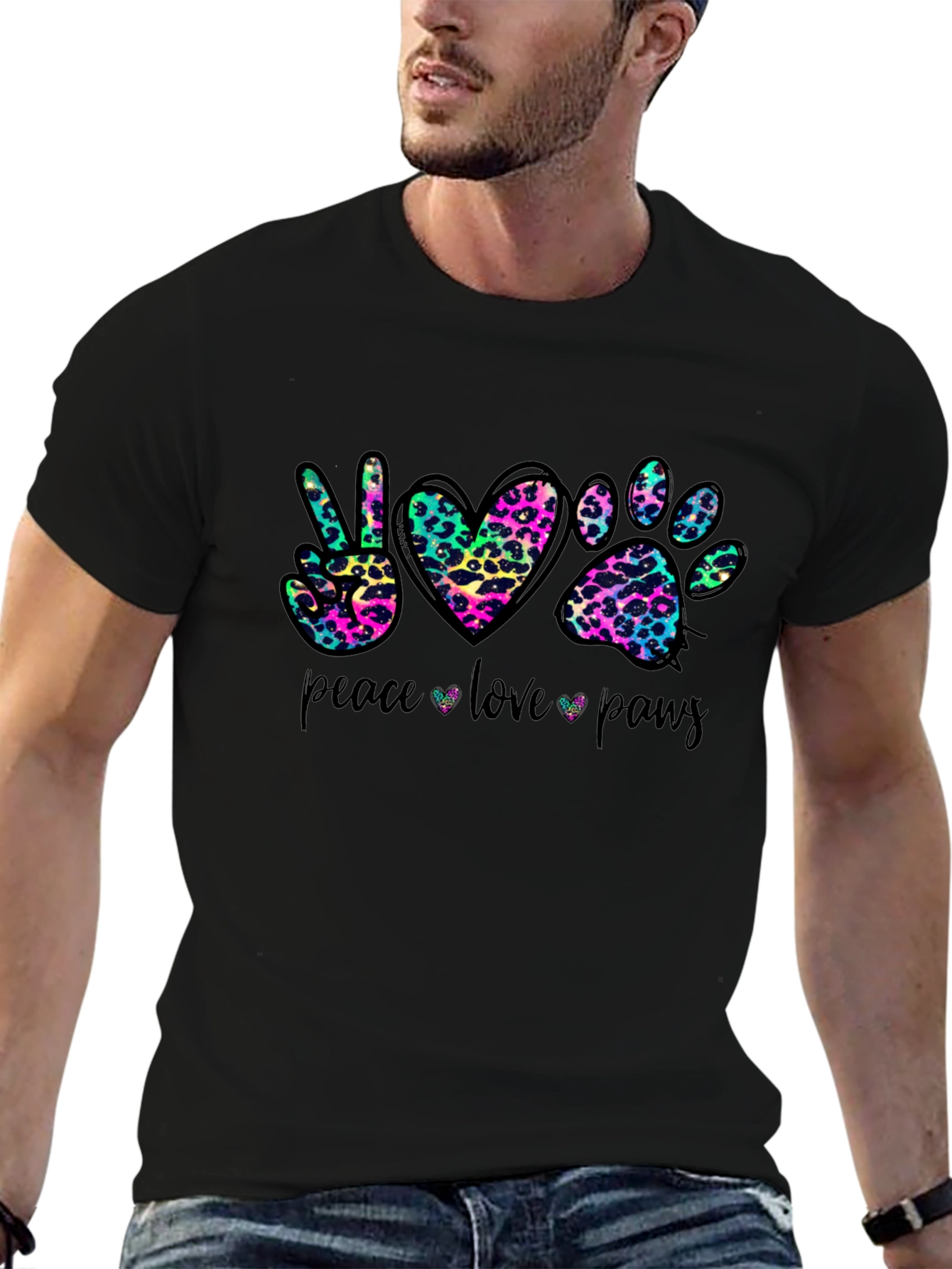 Peace Love Paws Graphic T-Shirt