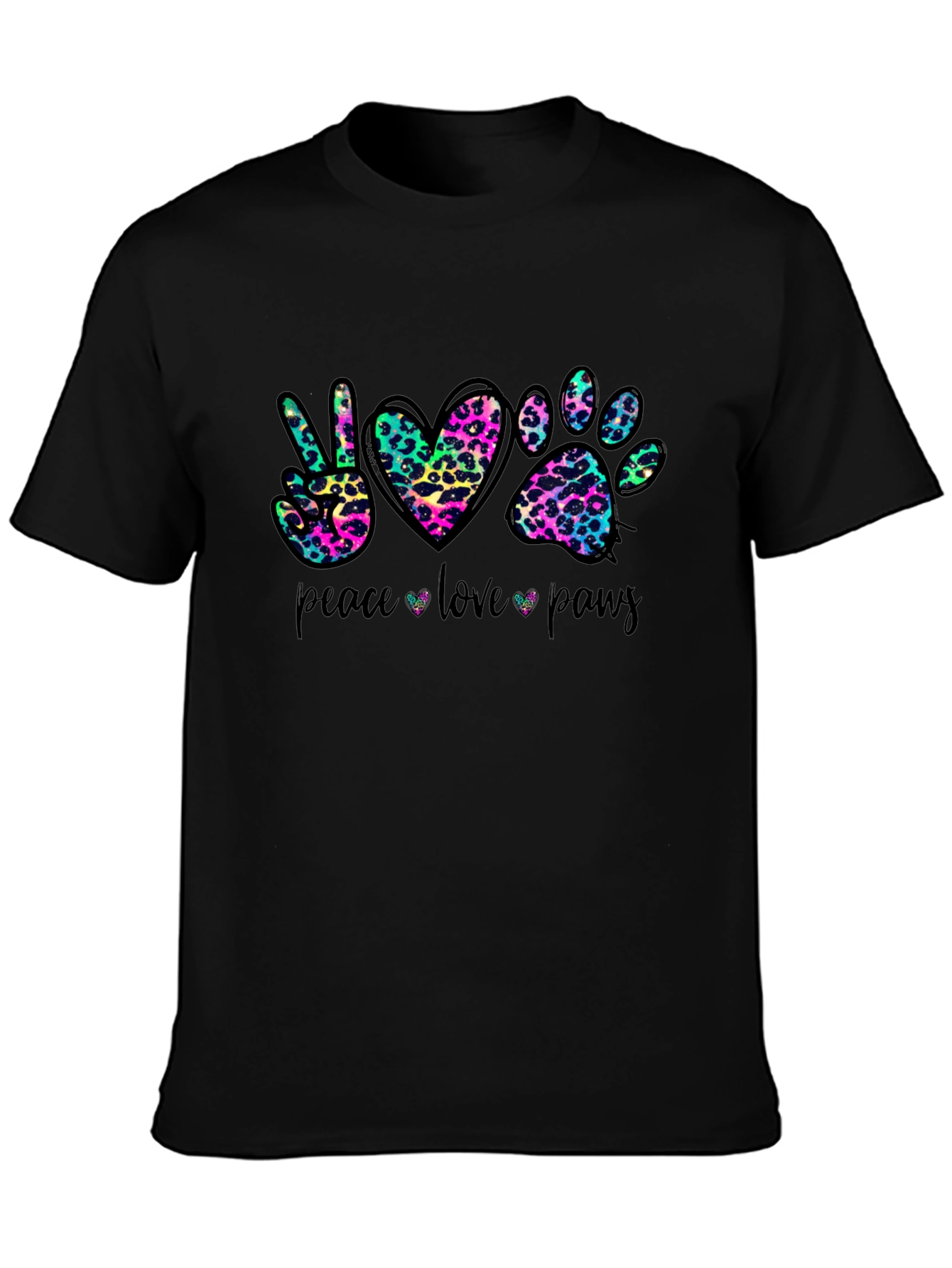 Peace Love Paws Graphic T-Shirt