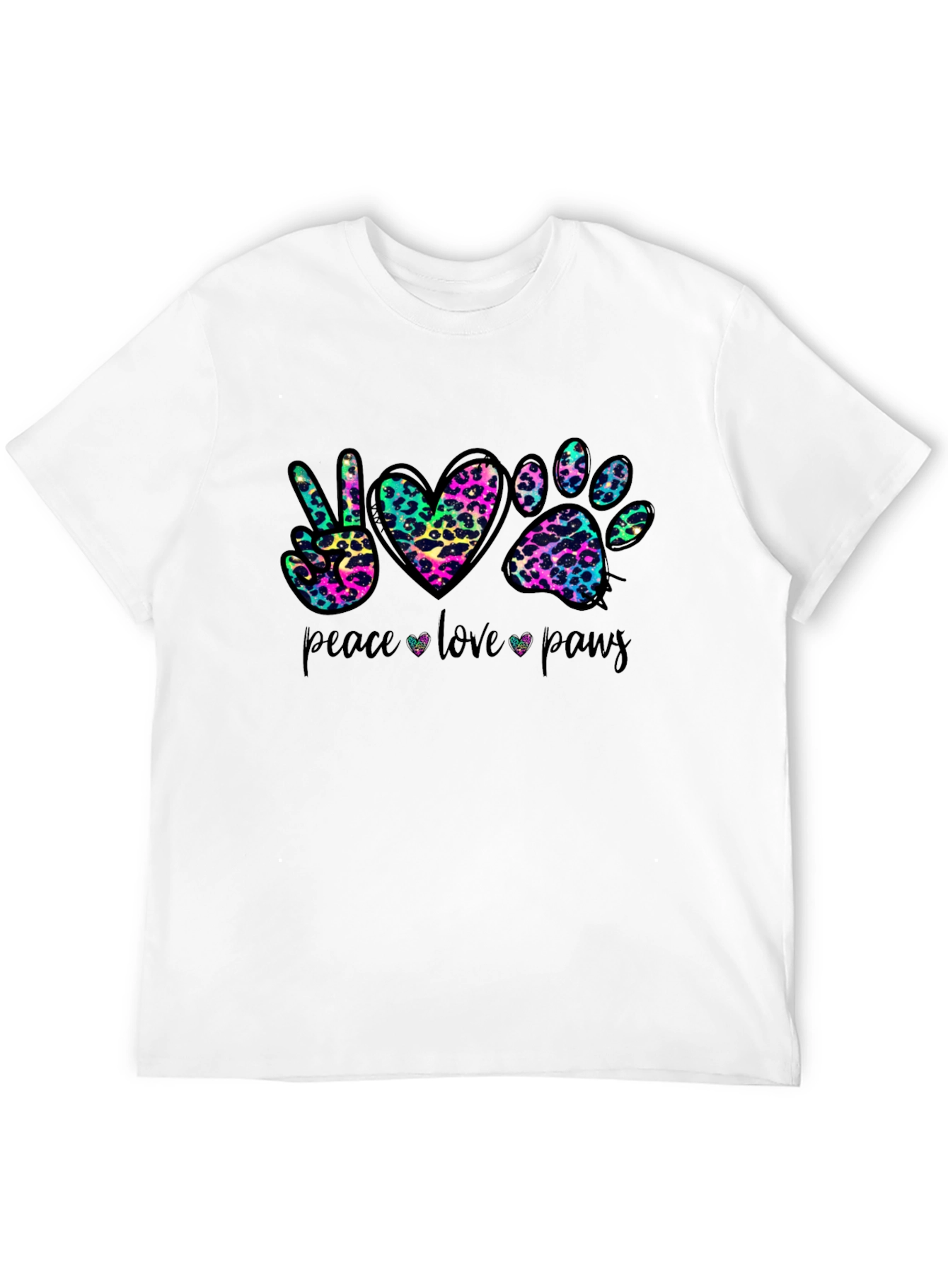 Peace Love Paws Graphic T-Shirt