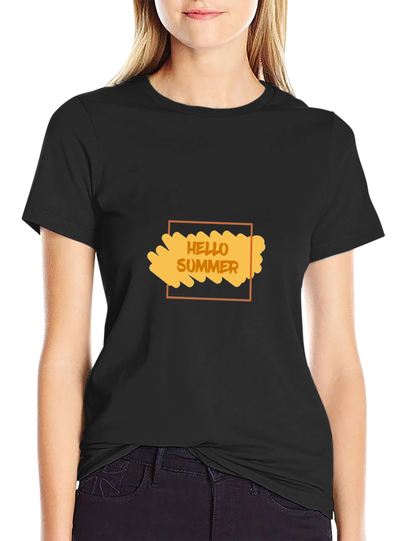 Hello Summer Black T-Shirt