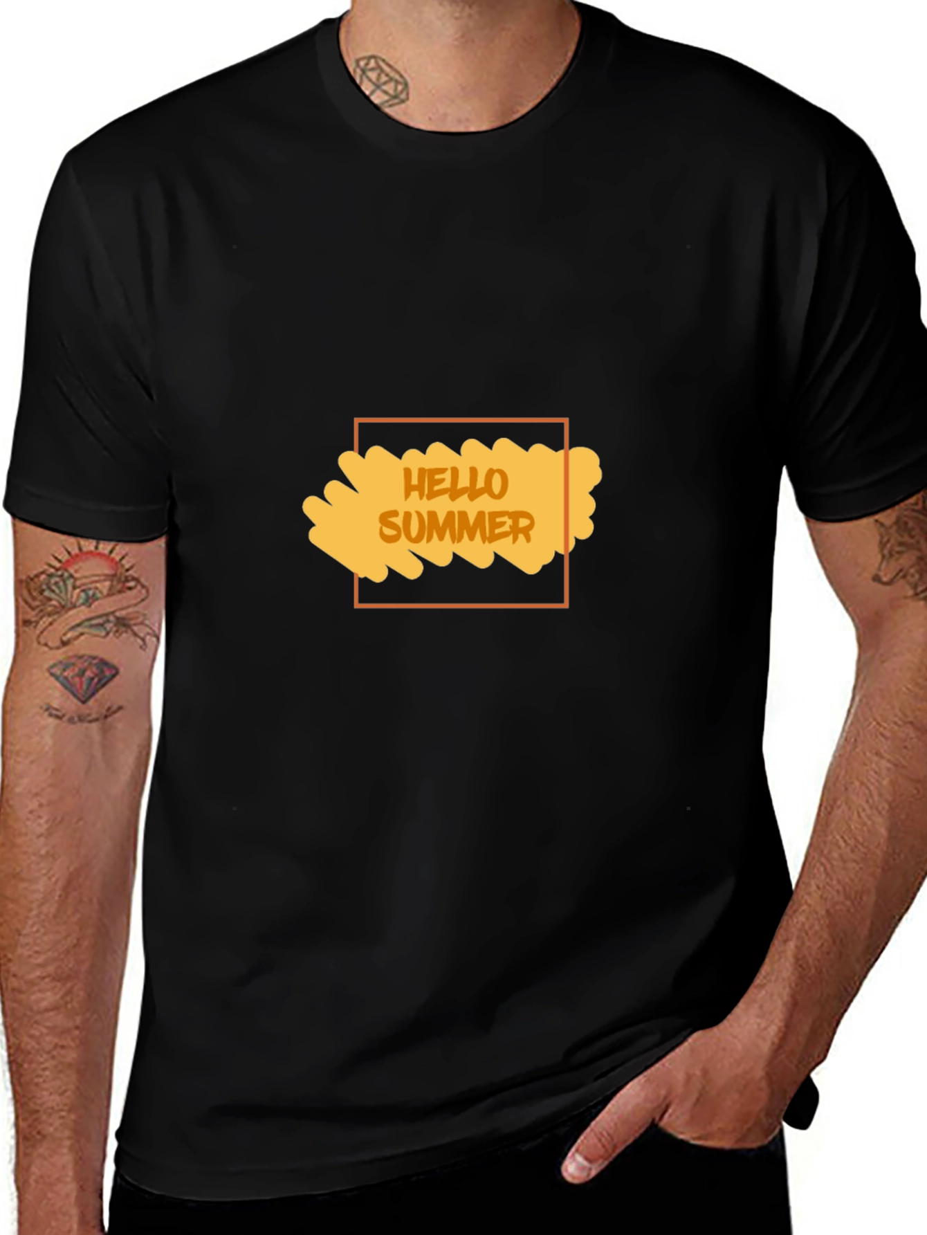 Hello Summer Black T-Shirt