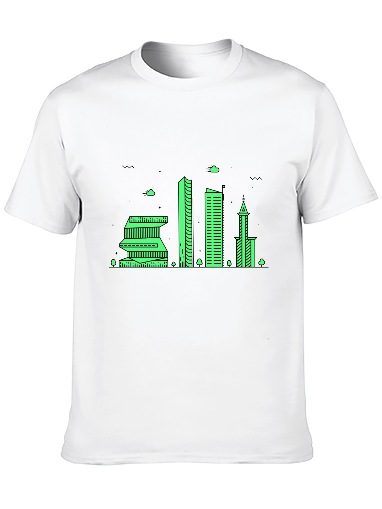 Cityscape Graphic Tee - Modern Urban Design