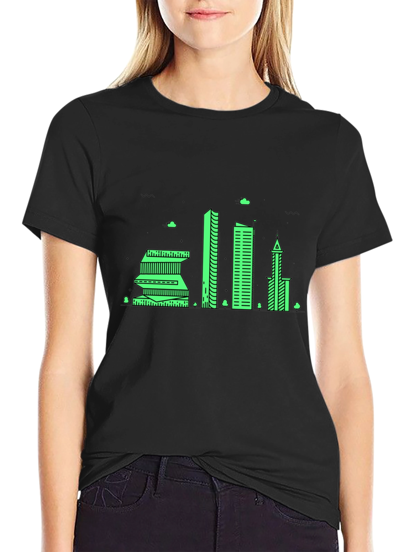 Cityscape Graphic Tee - Modern Urban Design
