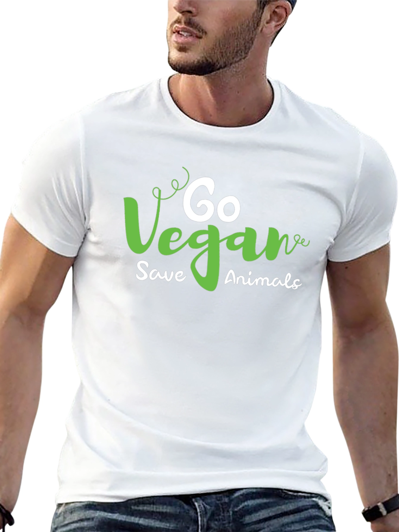 Go Vegan Save Animals Graphic T-Shirt