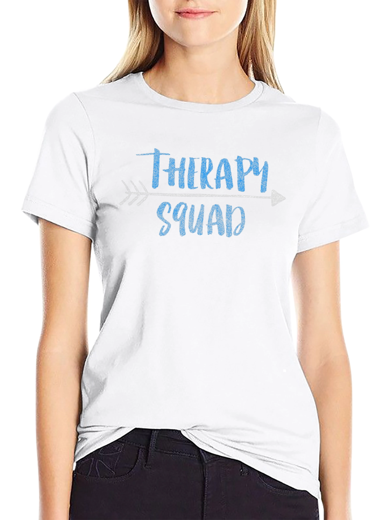 Therapy Squad Arrow T-Shirt - Black Crew Neck Tee