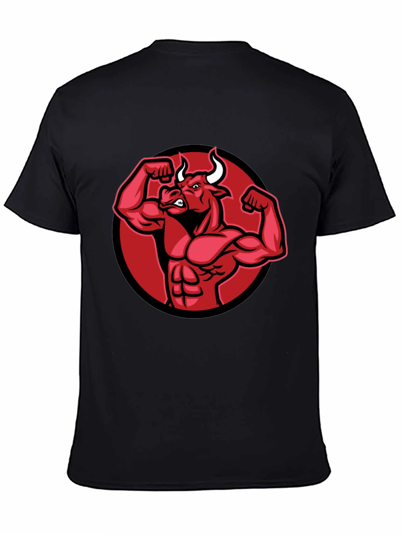 Black Bull Muscle Tee - Gym Ready!