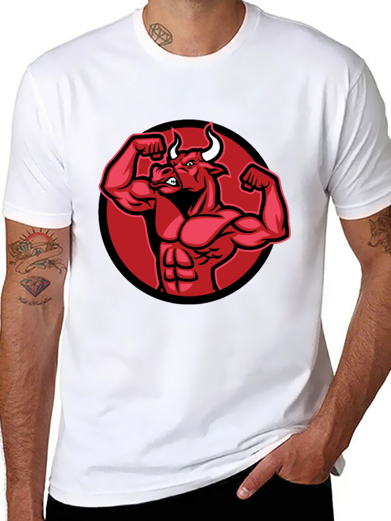 Black Bull Muscle Tee - Gym Ready!
