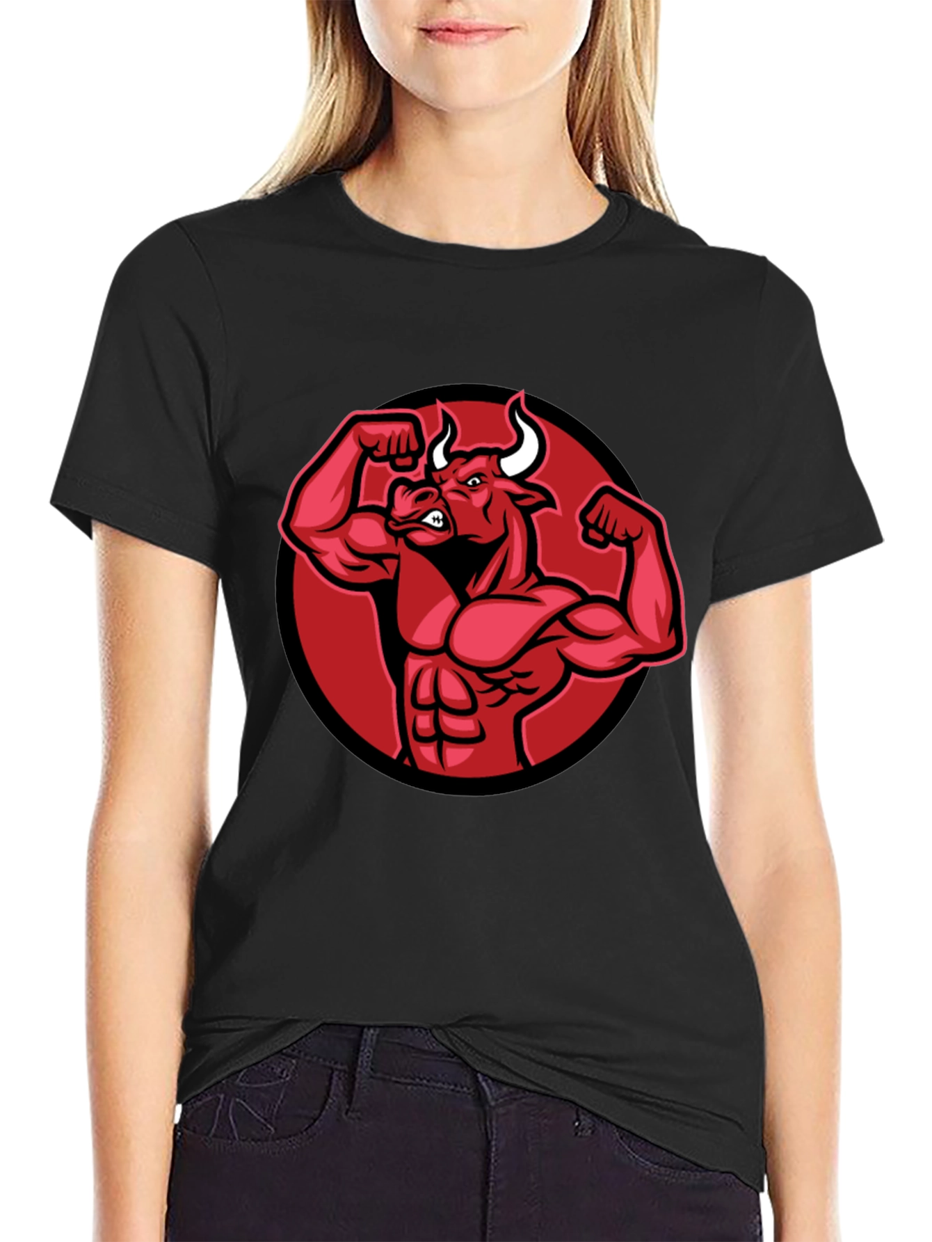 Black Bull Muscle Tee - Gym Ready!