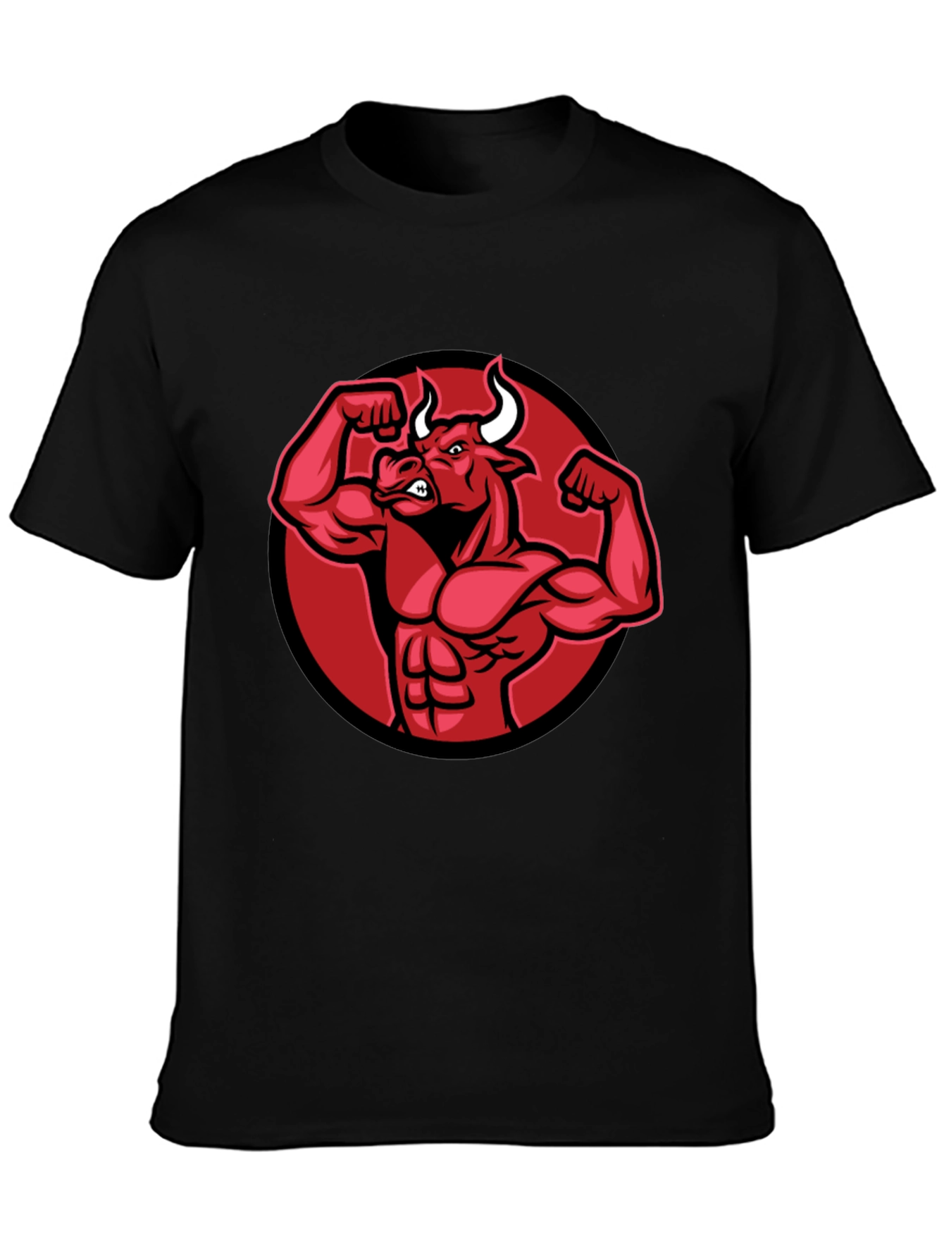 Black Bull Muscle Tee - Gym Ready!